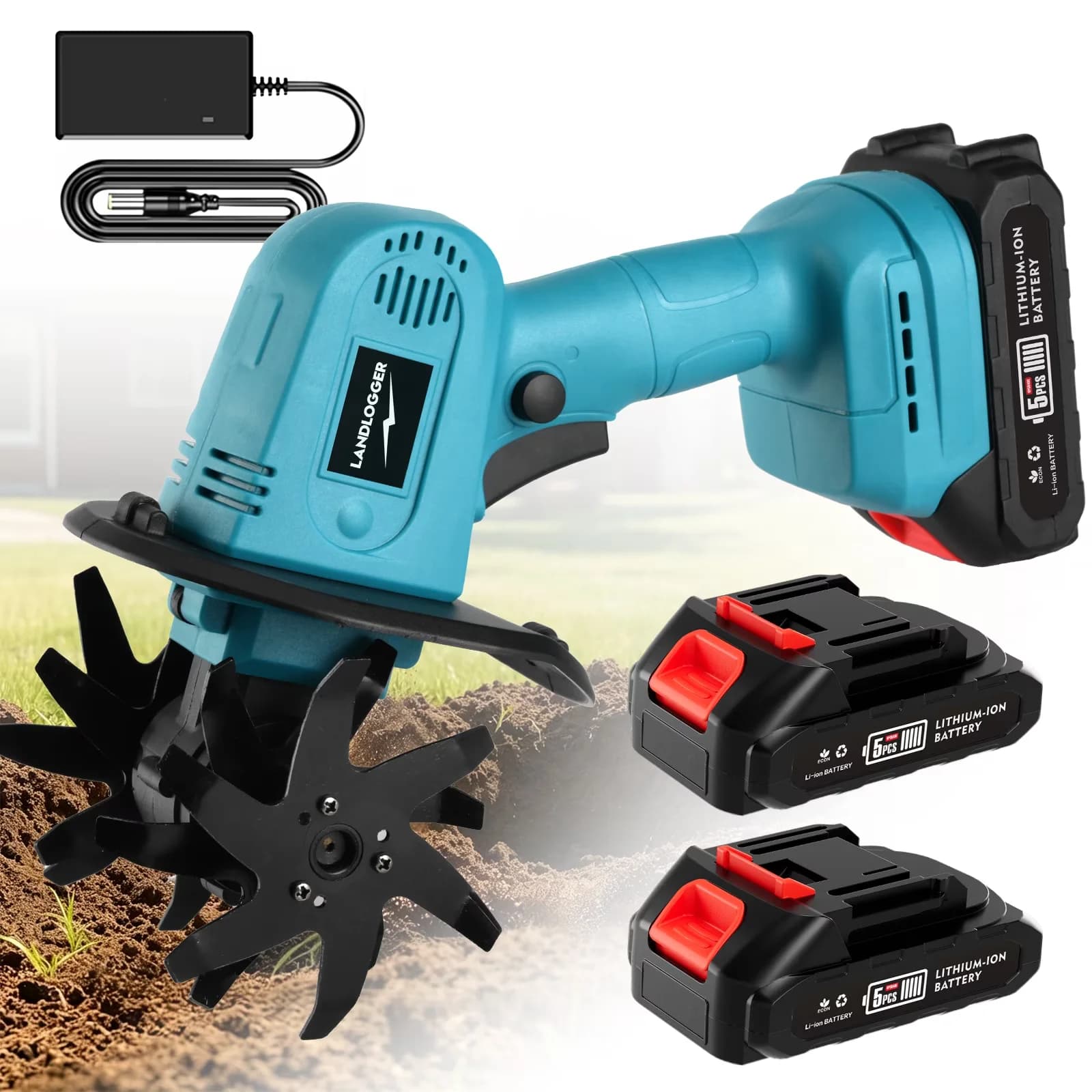 Trillers Cultivator Durable with Battery, electric garden, Wireless tiller - Model A46E0E