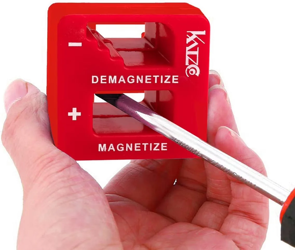 Pro Tool Reliable with Storage, 1 Pack, Katzco Red Magnetizer and Demagnetizer - Plastic White Model 5CBA70