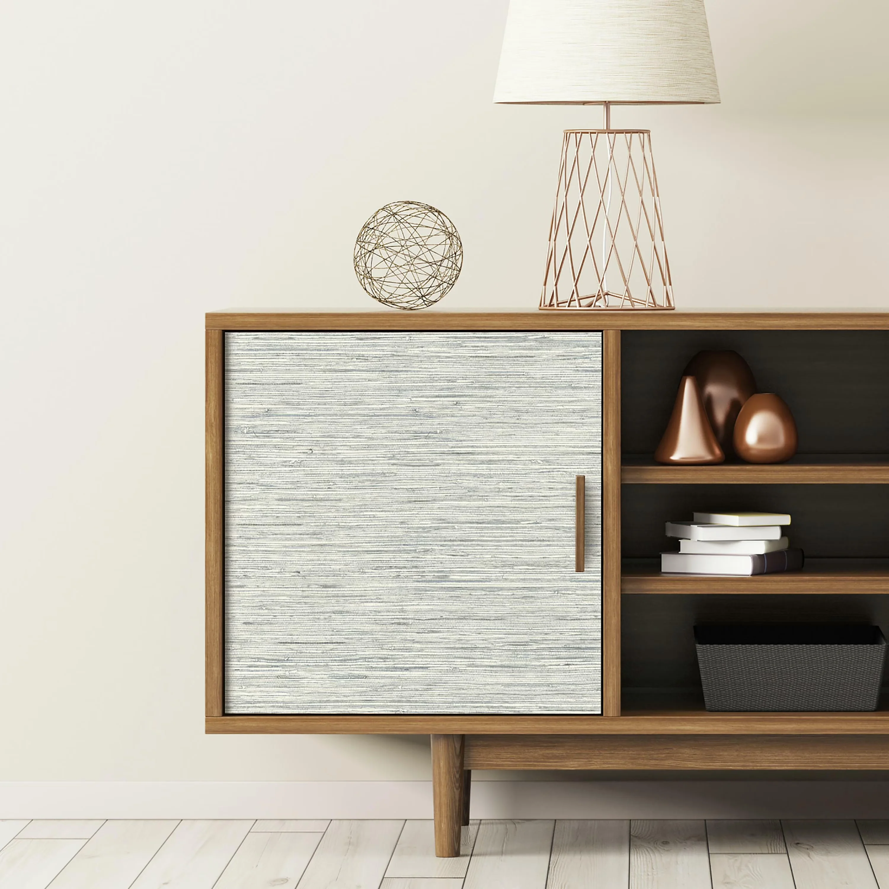 Innovative Wallpaper with Easy To Clean, Durable, Removable - Vinyl Gray Model A64119