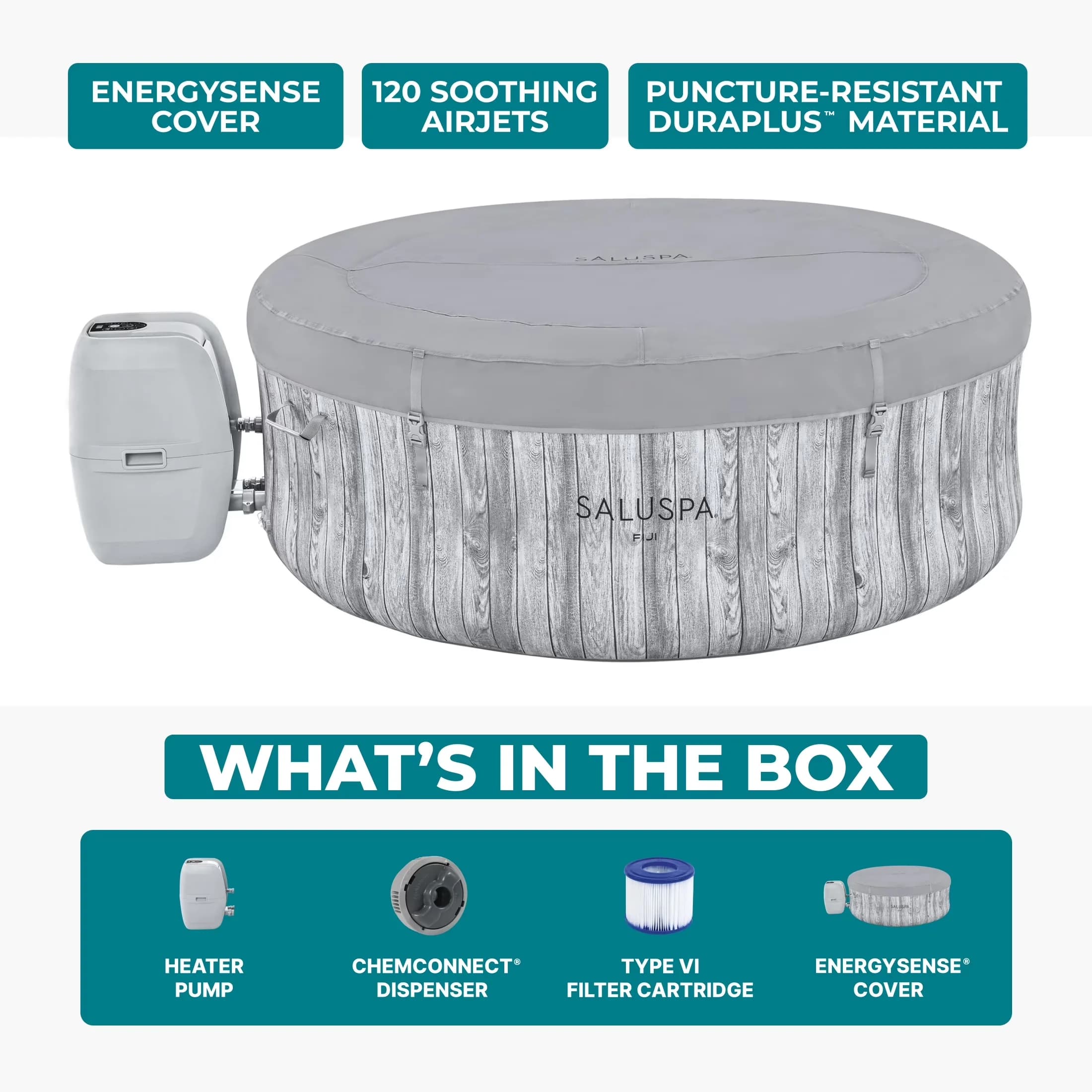 Essential Hot Tub with Energy Efficient, 71 in x 26 in, 2-4 Person - Traditional Style Model 41359F