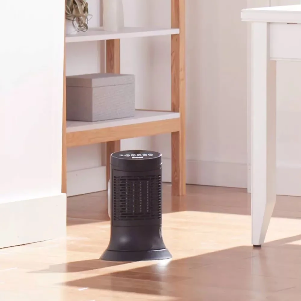 Stylish Portable And Electric Space Heater with Oscillating, Black - Black Model B89E87
