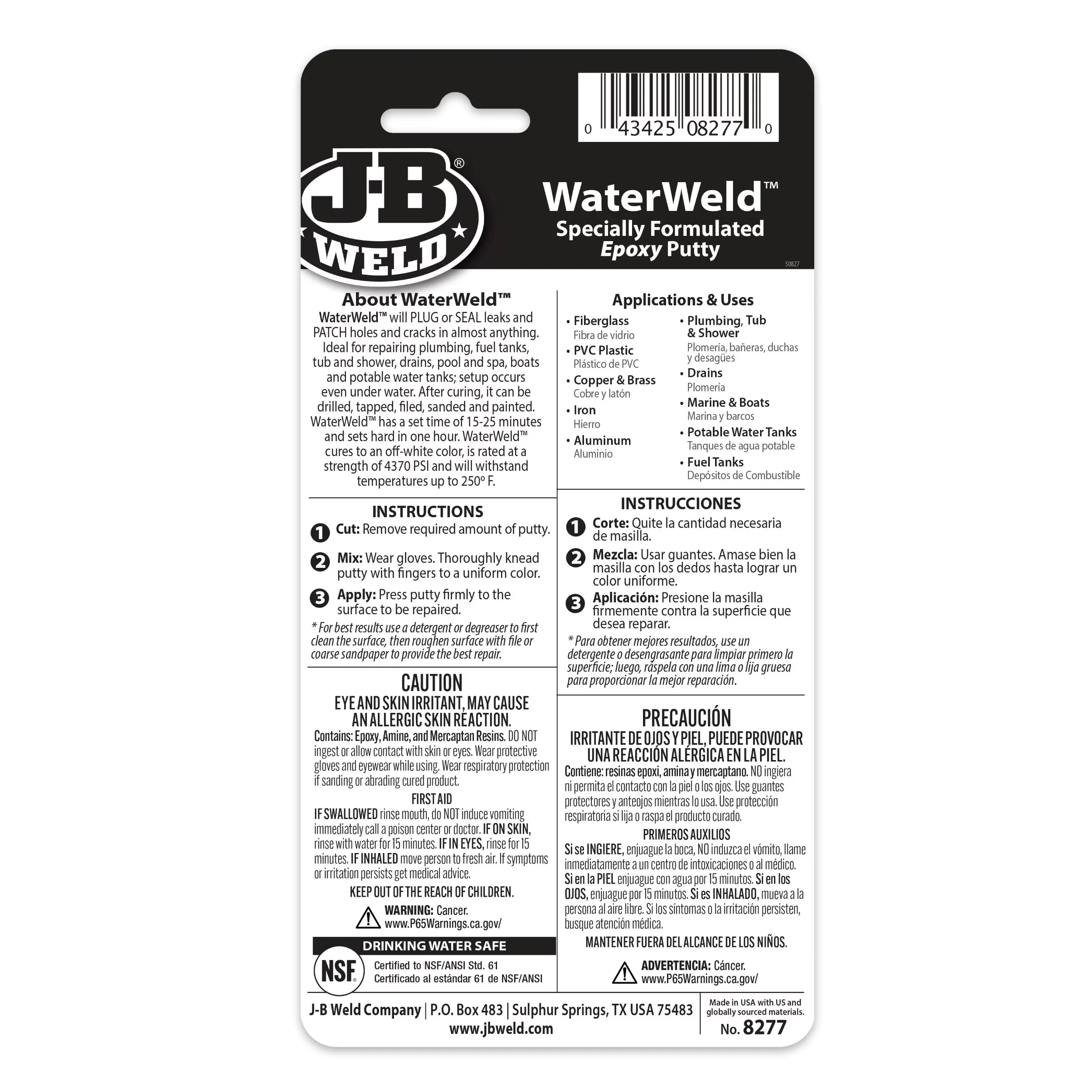 Quality Plumbing with Waterproof, 2 oz. White - 2 oz 4 pack - Professional Series Model A552E8