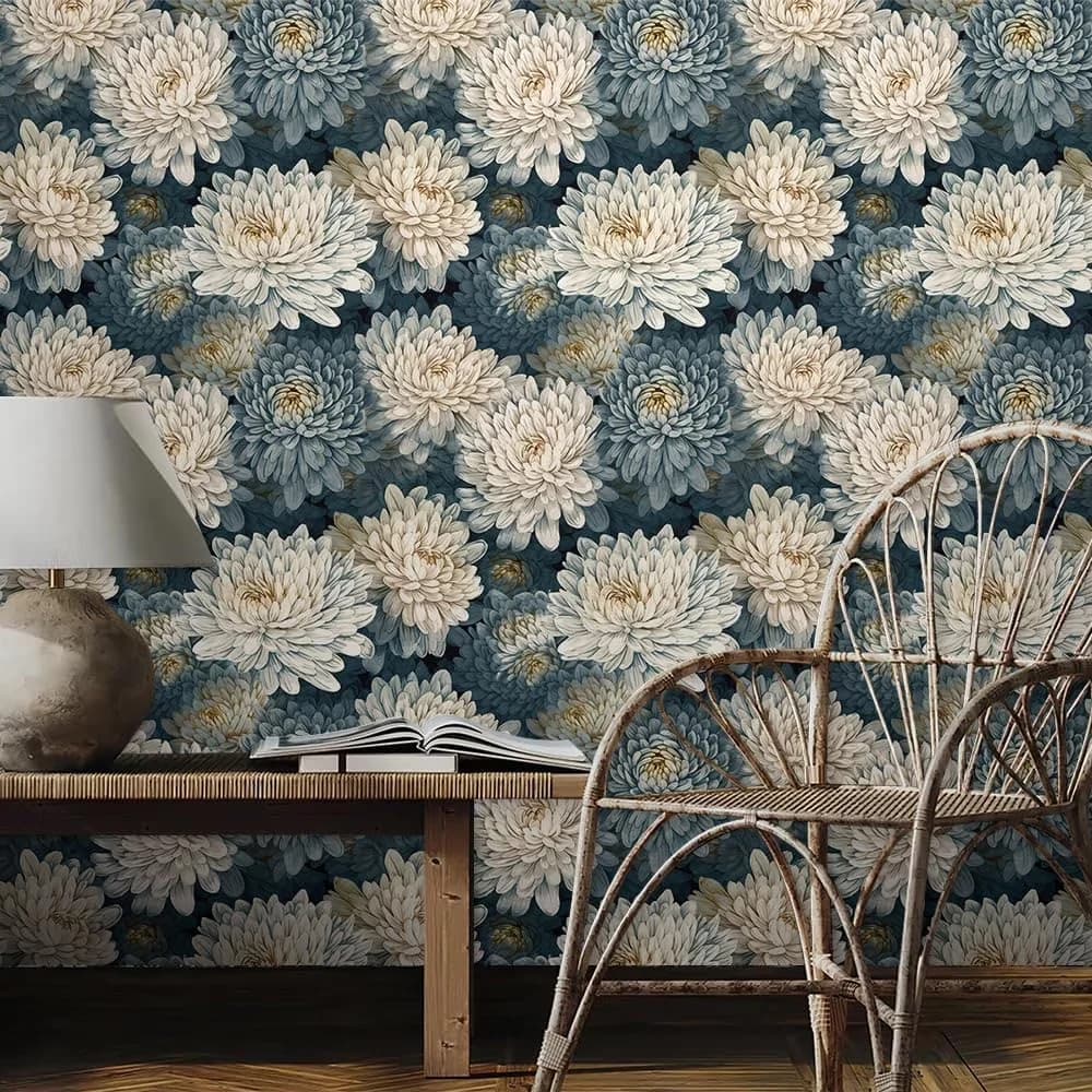 Professional Wallpaper with Removable - Blue Pvc White - Residential Grade Model 45F238