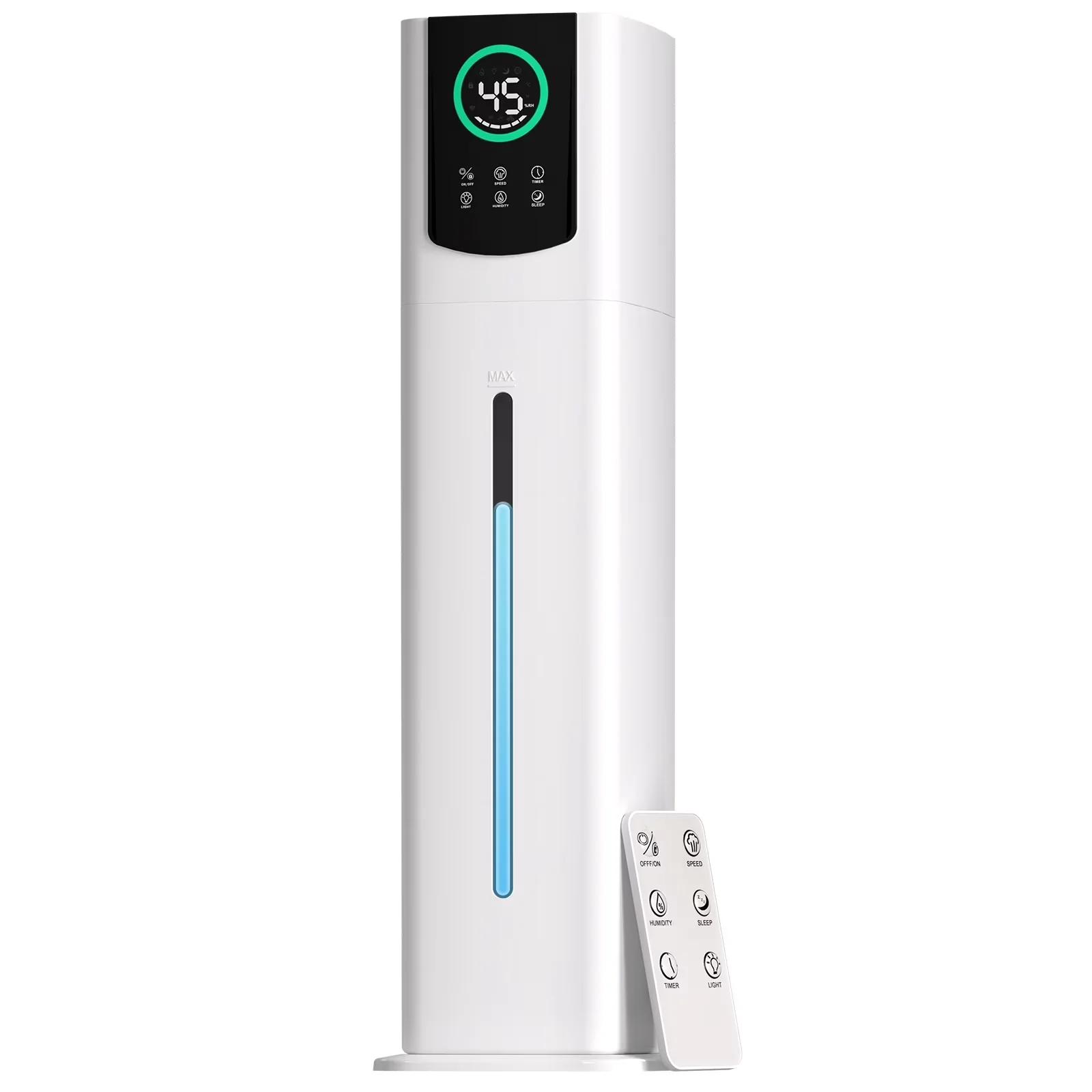 Quality Humidifier with Remote Controlled, Adjustable Humidistat, Water Level Indicator - White for Bedroom Model A39895