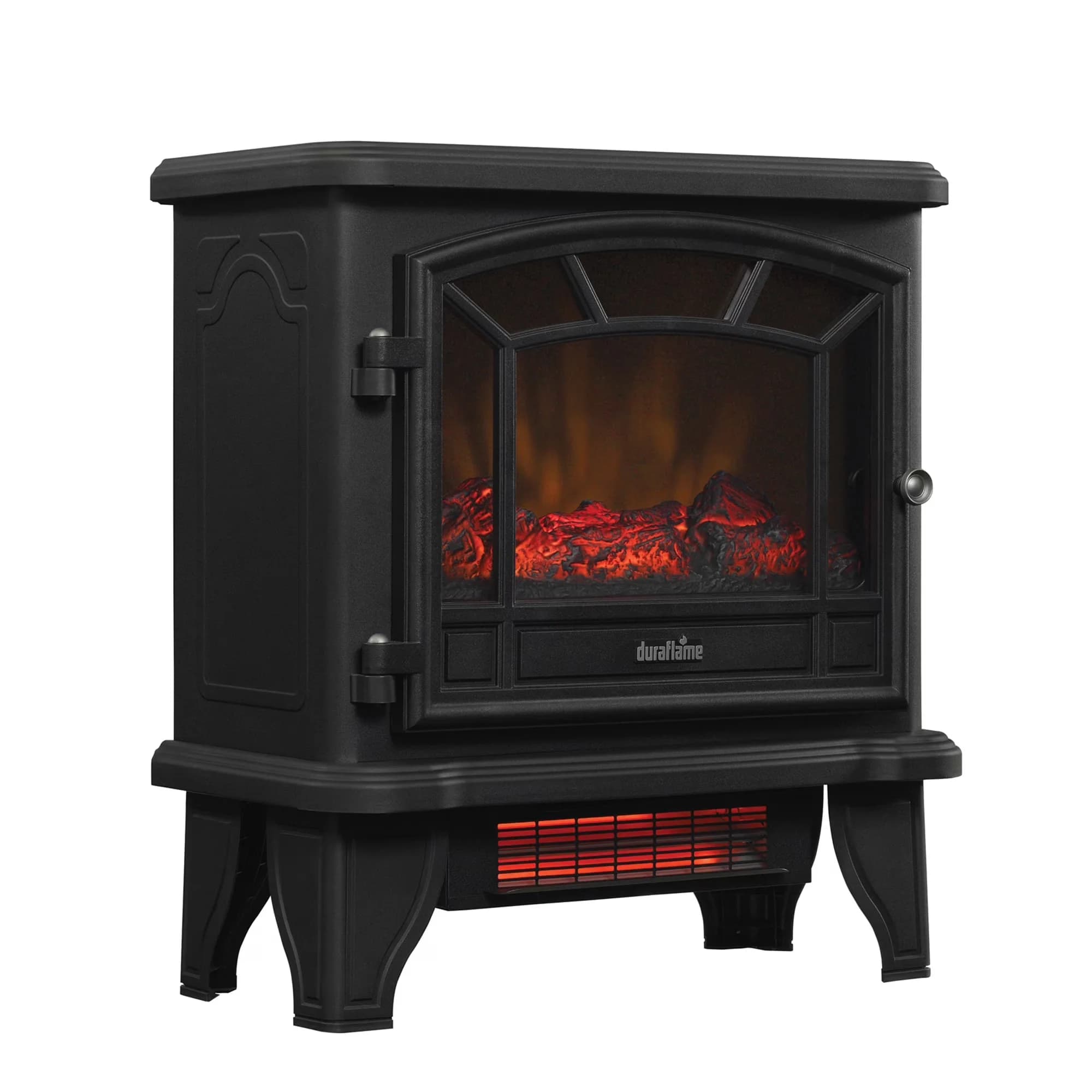 Portable And Electric Space Heater Quality with Adjustable Heat, Contemporary, ® Infrared Quartz Fireplace Stove - Black Model D5EC87