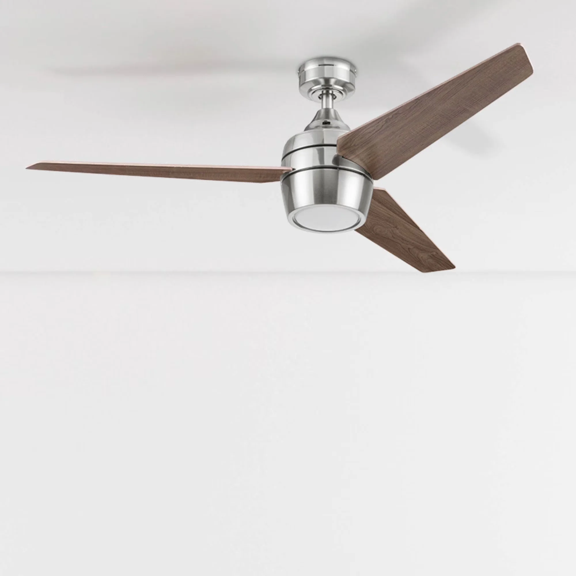 Durable Ceiling Fan with LED, Energy Efficient, Integrated LED Light - Silver Model 33510E