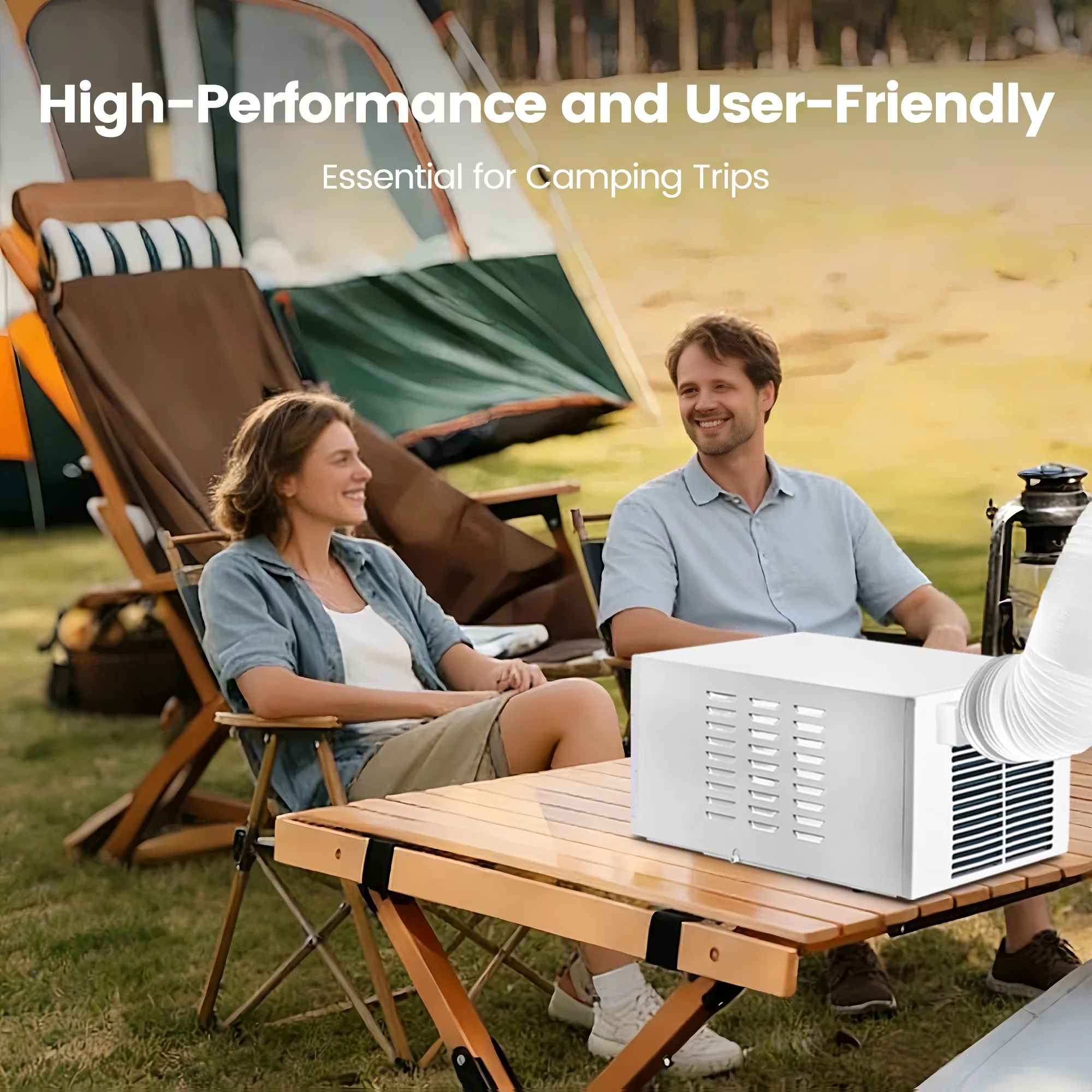 Modern Air Conditioner with 2300 BTU, Remote Controlled, 2300 BTU Portable Cools - White Model A6E457