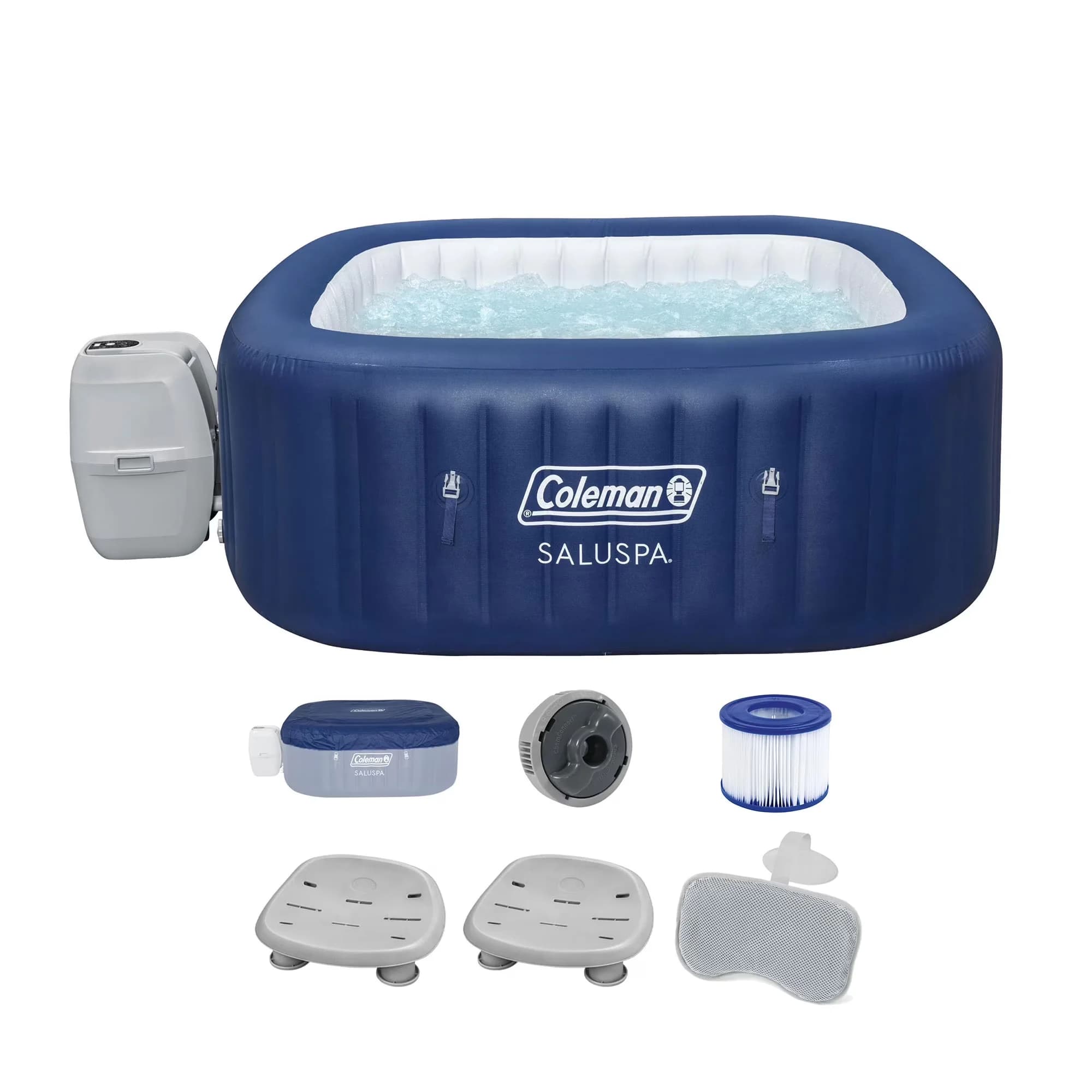 Modern Hot Tub with Inflatable - Blue Coleman - Reliable Performance Model 98BEFE