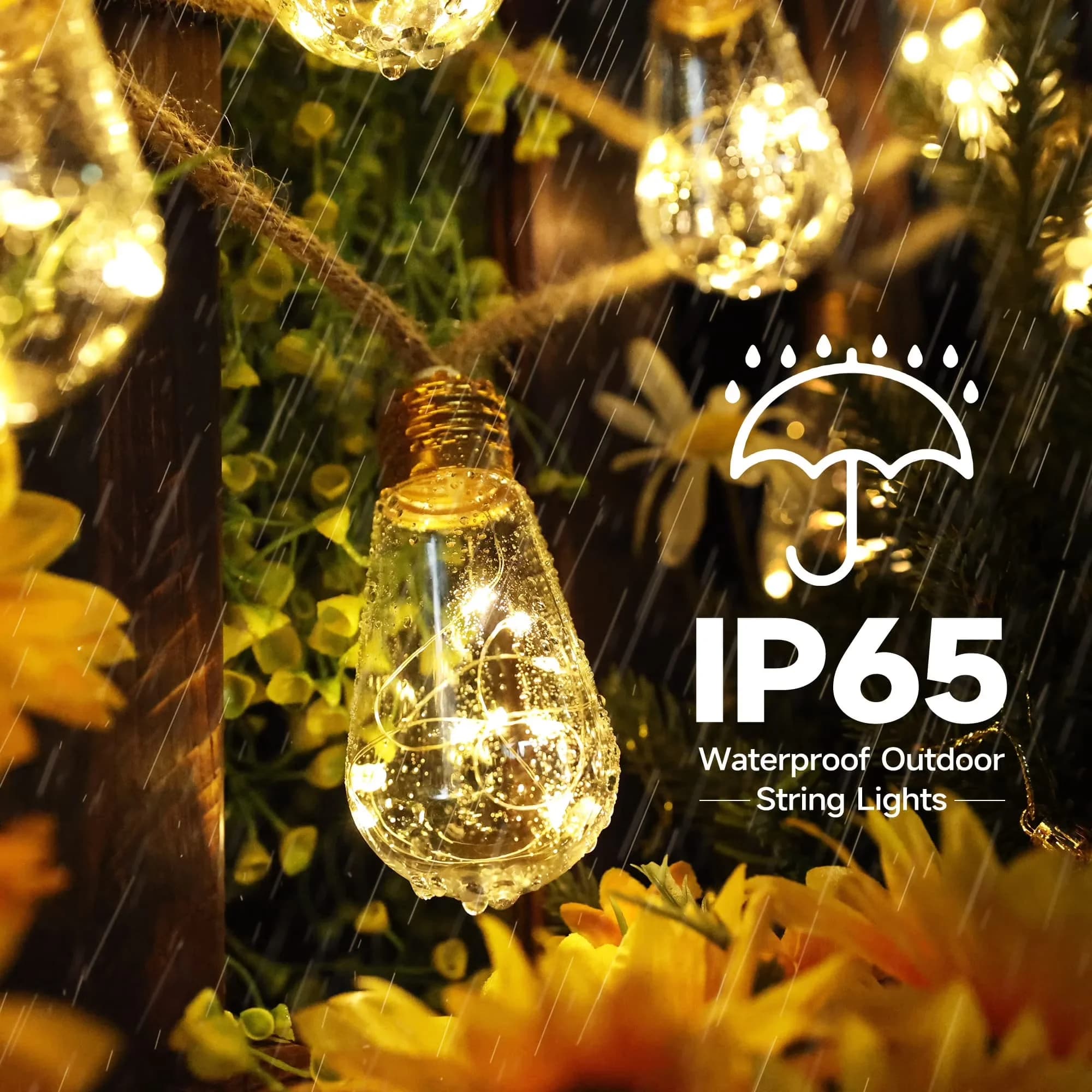 Quality Led Lighting with LED, Solar, Solar Outdoor String Lights - White Model 65FCDA