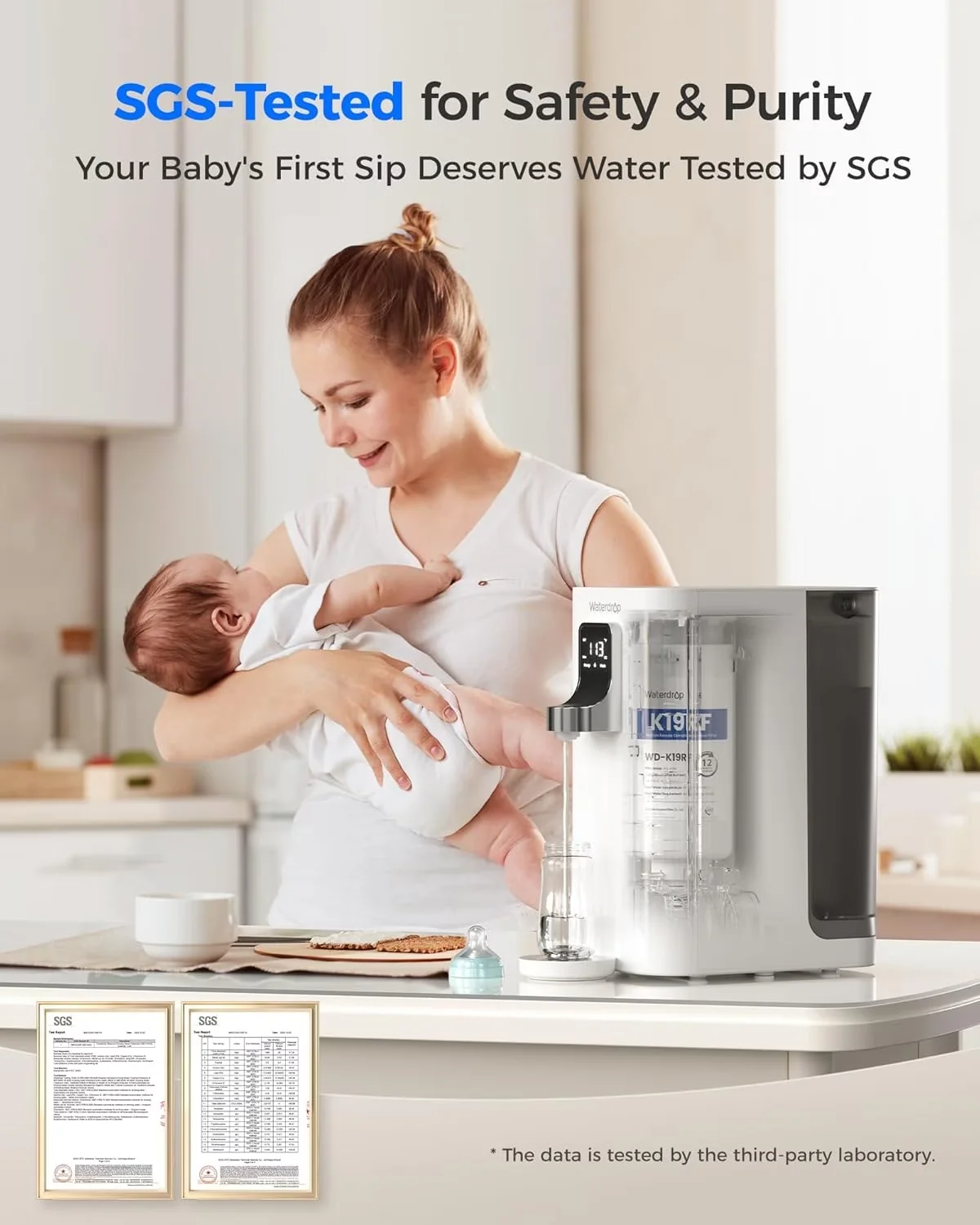 Water Filtration Professional with Automatic Shut Off, 3:1 Pure to Drain - White, Silver, Multicolor Model D8CD38