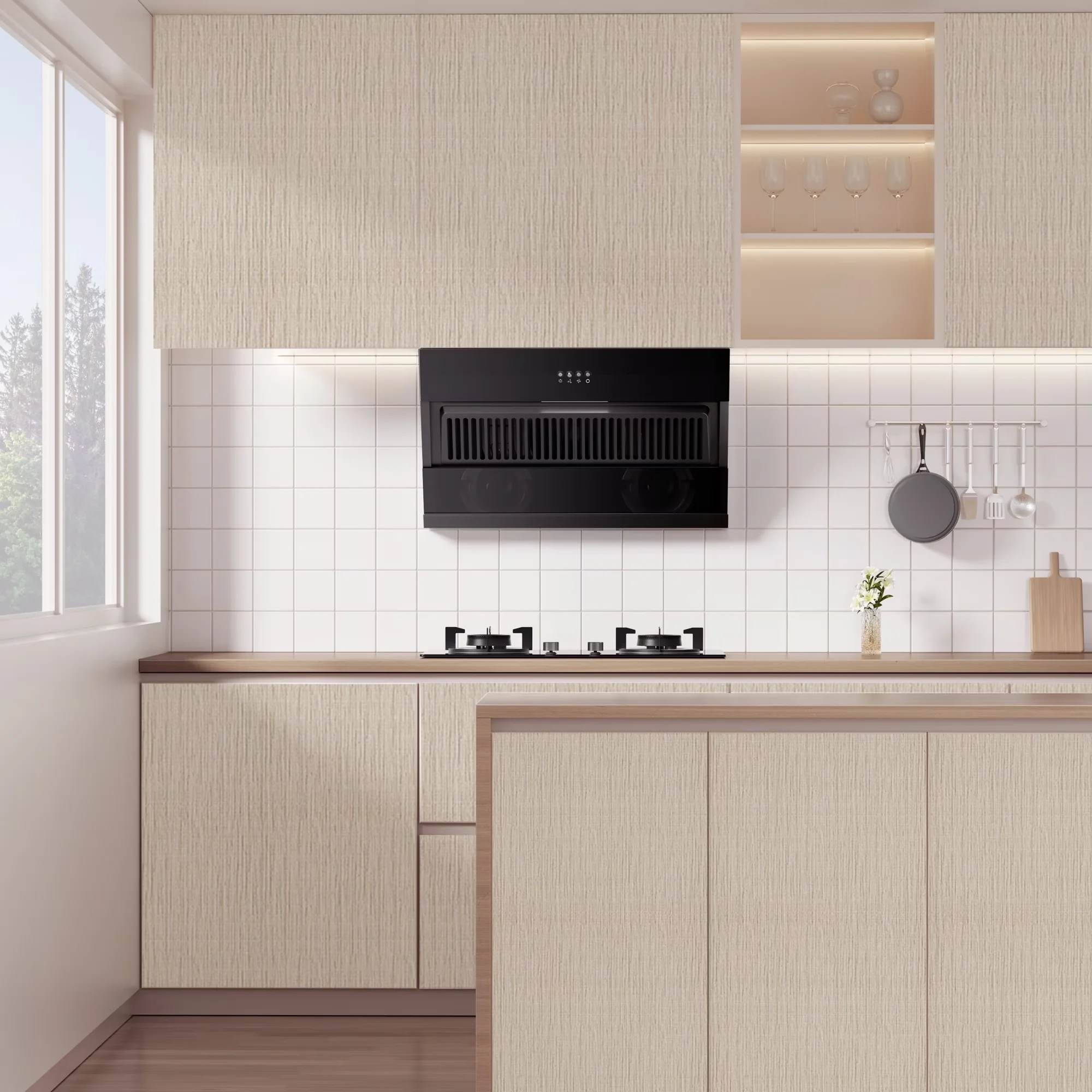 Essential Wallpaper Wall Decals Wall Covering with Removable, Easy To Clean - Beige Pvc for Home Model 05BC9D