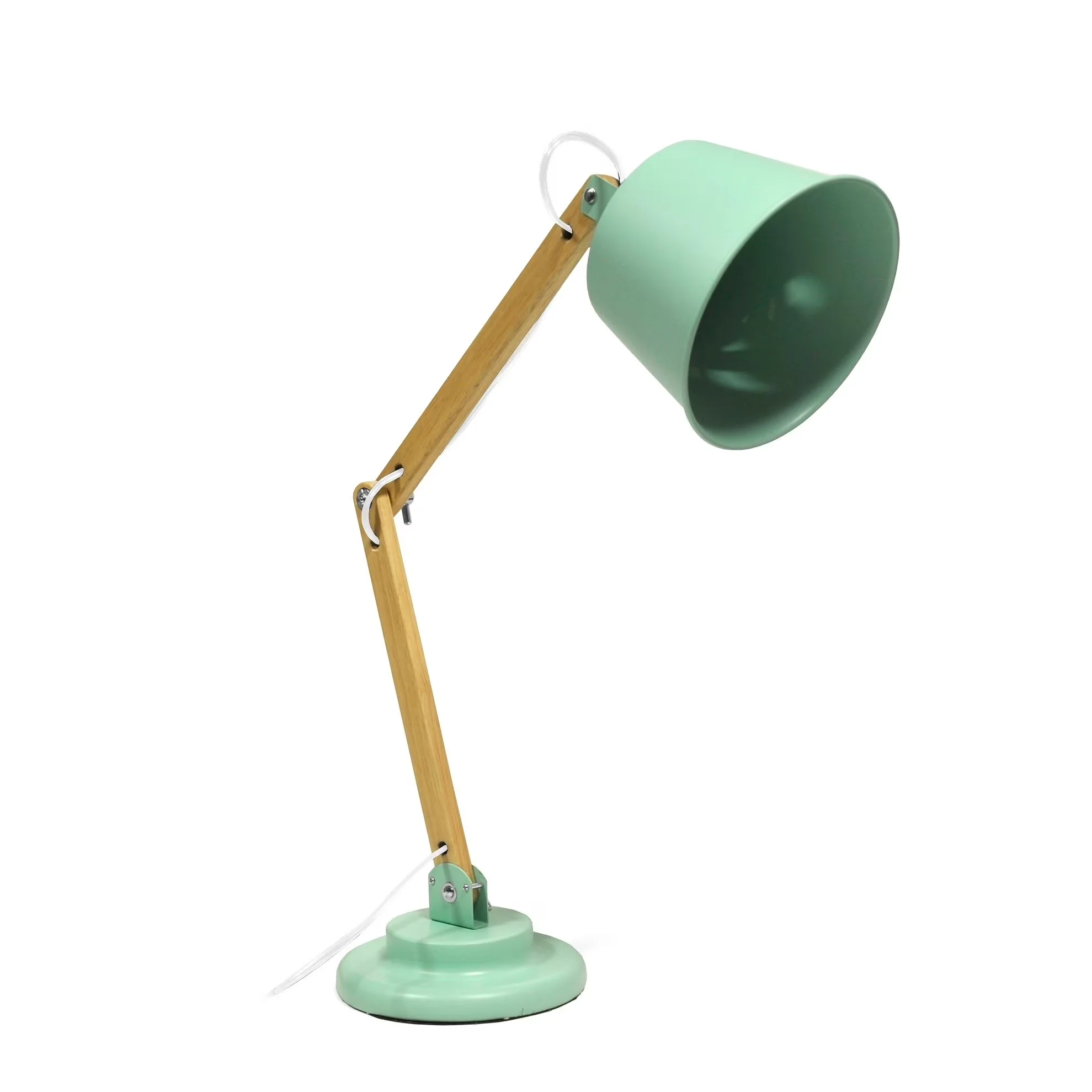 Essential Desk Lamp with Traditional, Arc, Contemporary design - Green Wood Model 8C90B0
