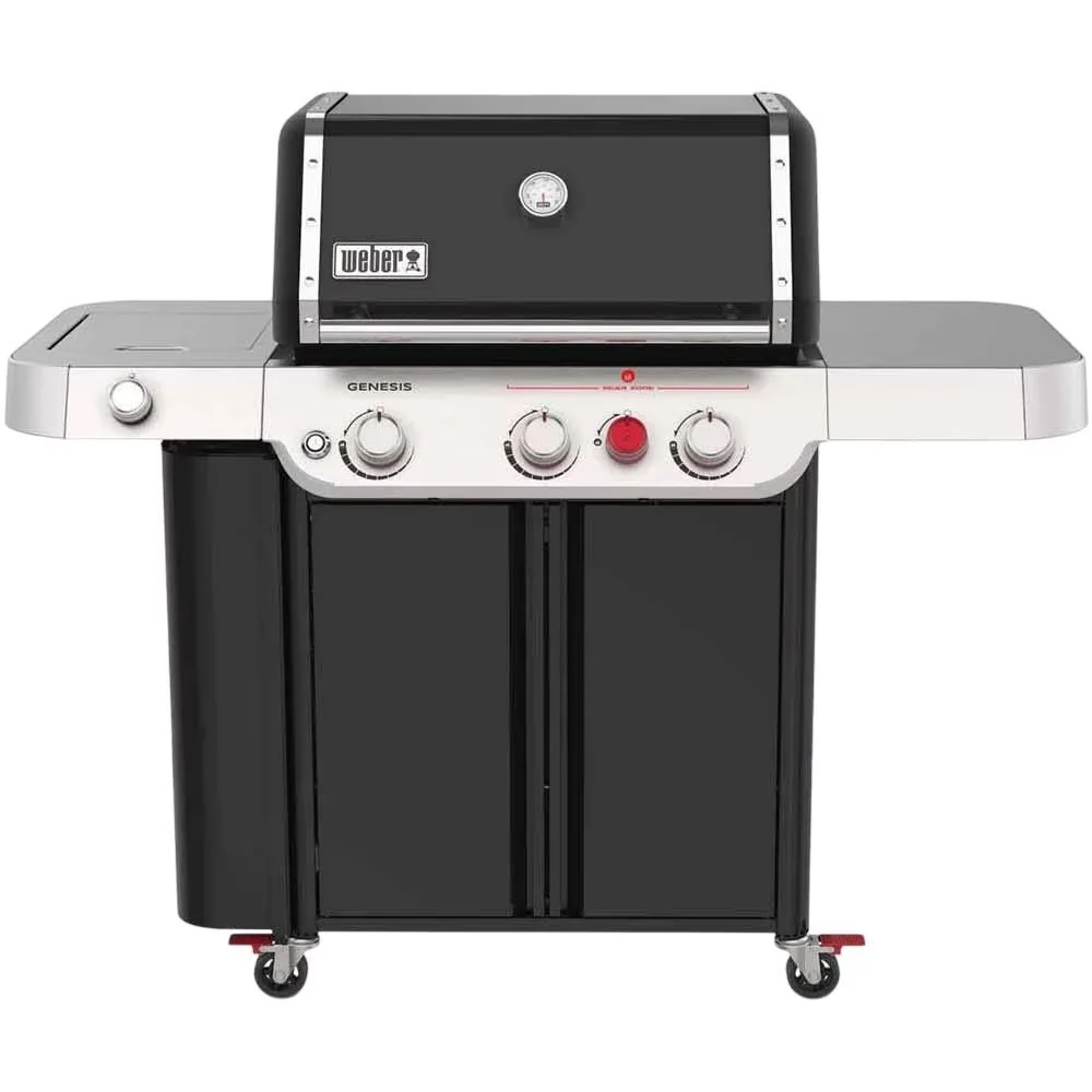 Sleek Gas Grill with Black, Genesis E-335 (Liquid Propane) - Multicolor Porcelain-Enamel Model ACDA5C