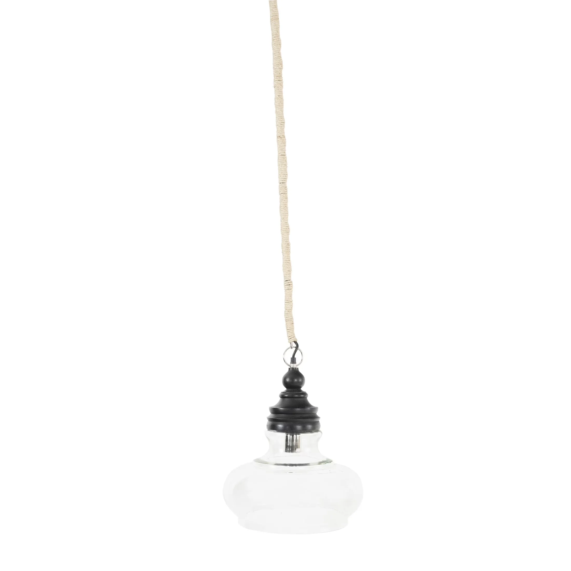 Ceiling Lights Fixture Durable with Incandescent, Bohemian - Black Wood, Glass Model 25C716