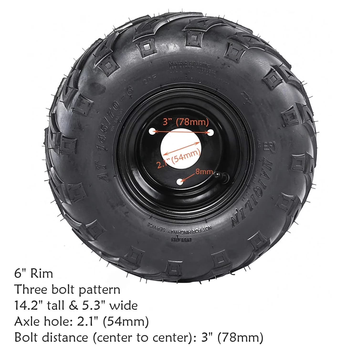Durable Golf Cart Tire - 70-6 - Heavy Duty Model 3B1643