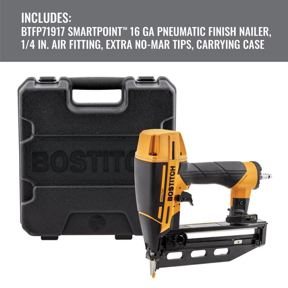 Quality Air Tools Compressor with Easy Installation, Smart Point 16 Ga Pneumatic Nail Gun - Model 3F5786