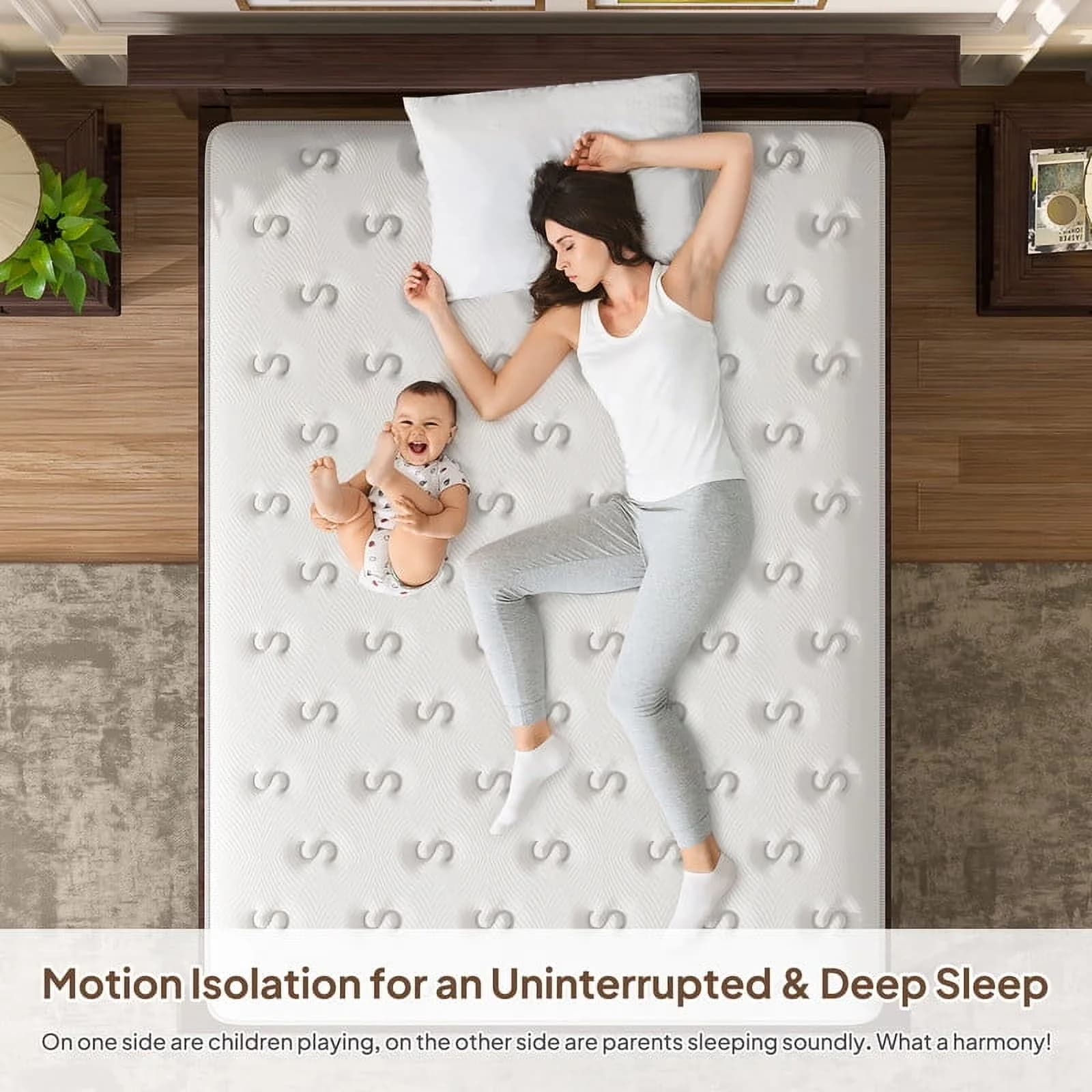 Mattresses Accessory Quality with Mattress-In-A-Box, Assembled in the USA, Individually Wrapped Pocket Coils - Gel Memory... Model 7AC2DA