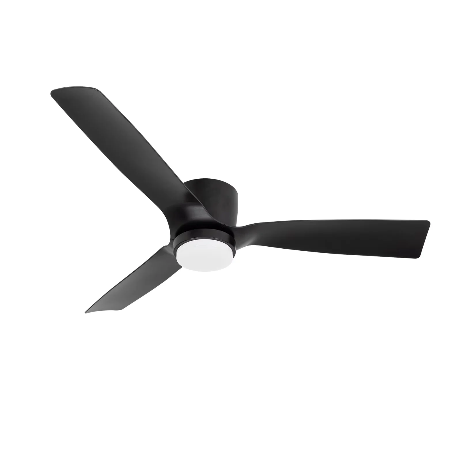 Ceiling Fan Stylish with LED, Remote Controlled, Flush Mount 52 inch Morden Black - Plastics Black Model 091FA7