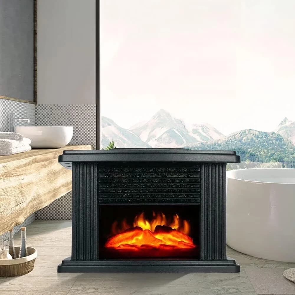 Premium Portable And Electric Space Heater with 1000W, Temperature Controlled - Black for Indoor, Bedroom Model 0DBBE6