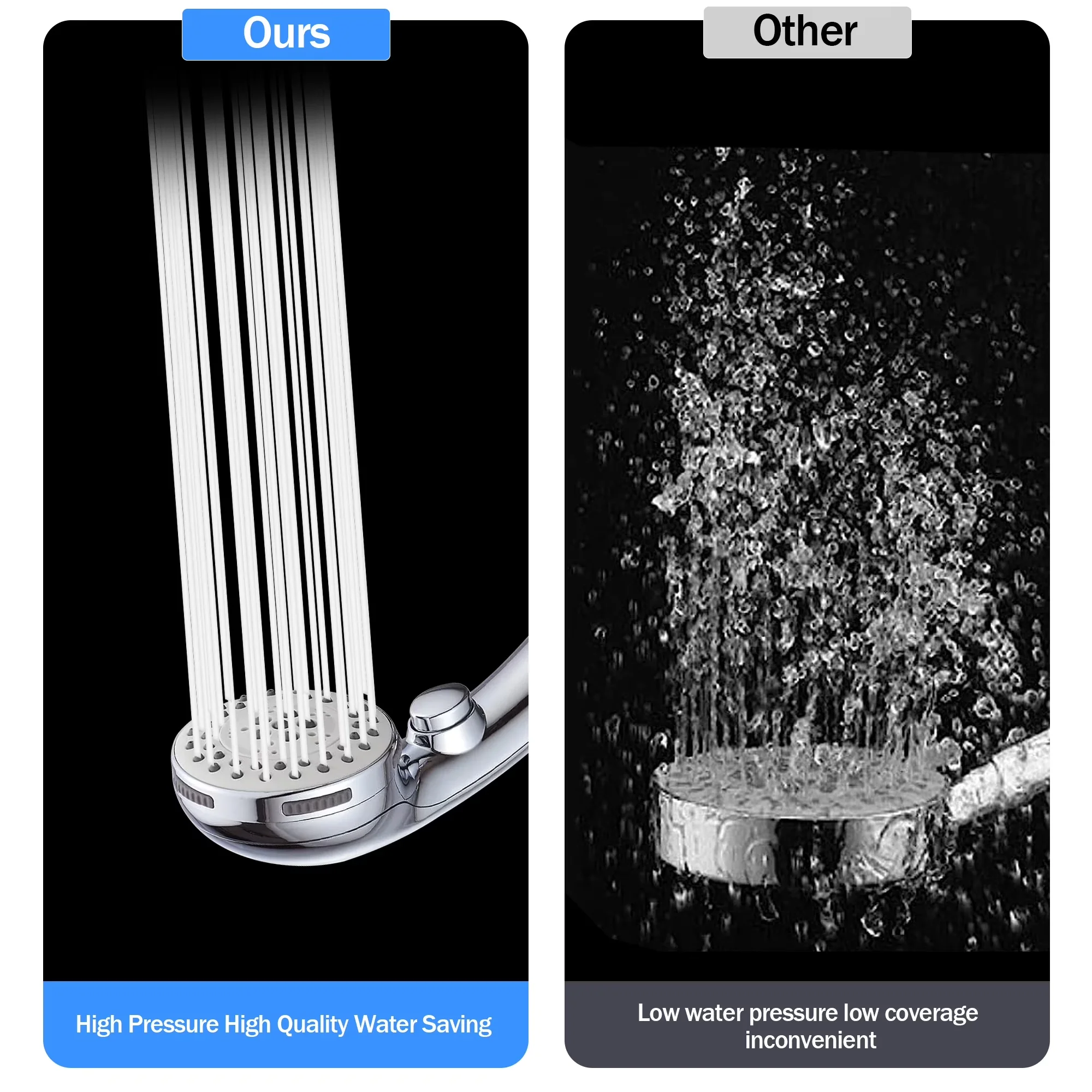 Bathroom Renovation Premium with Handheld, Shower Head, Extra Long Hose - Stainless Steel Silver for Bathroom Model 72710C