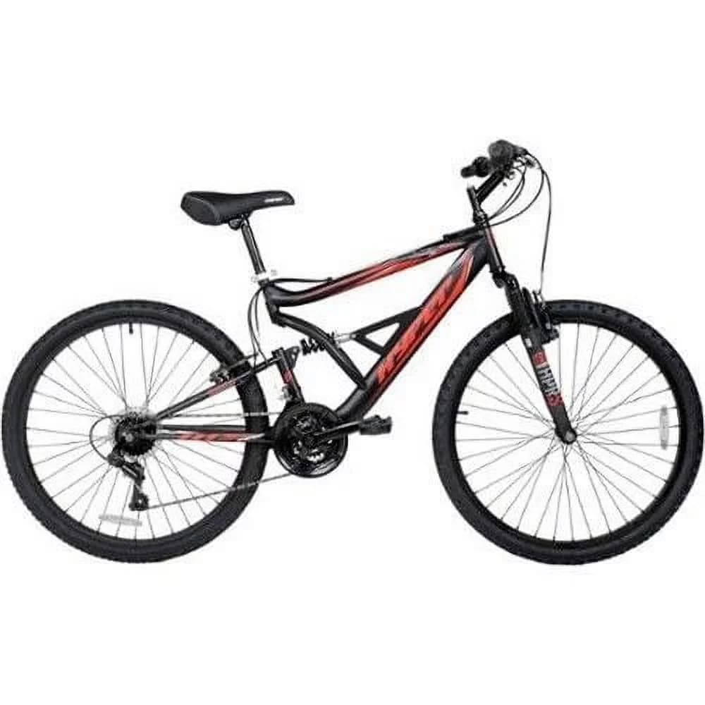 Stylish Mountain Bike with Adjustable Seat, Adjustable Seat Height, Black/Red - Red Model 43F9F1