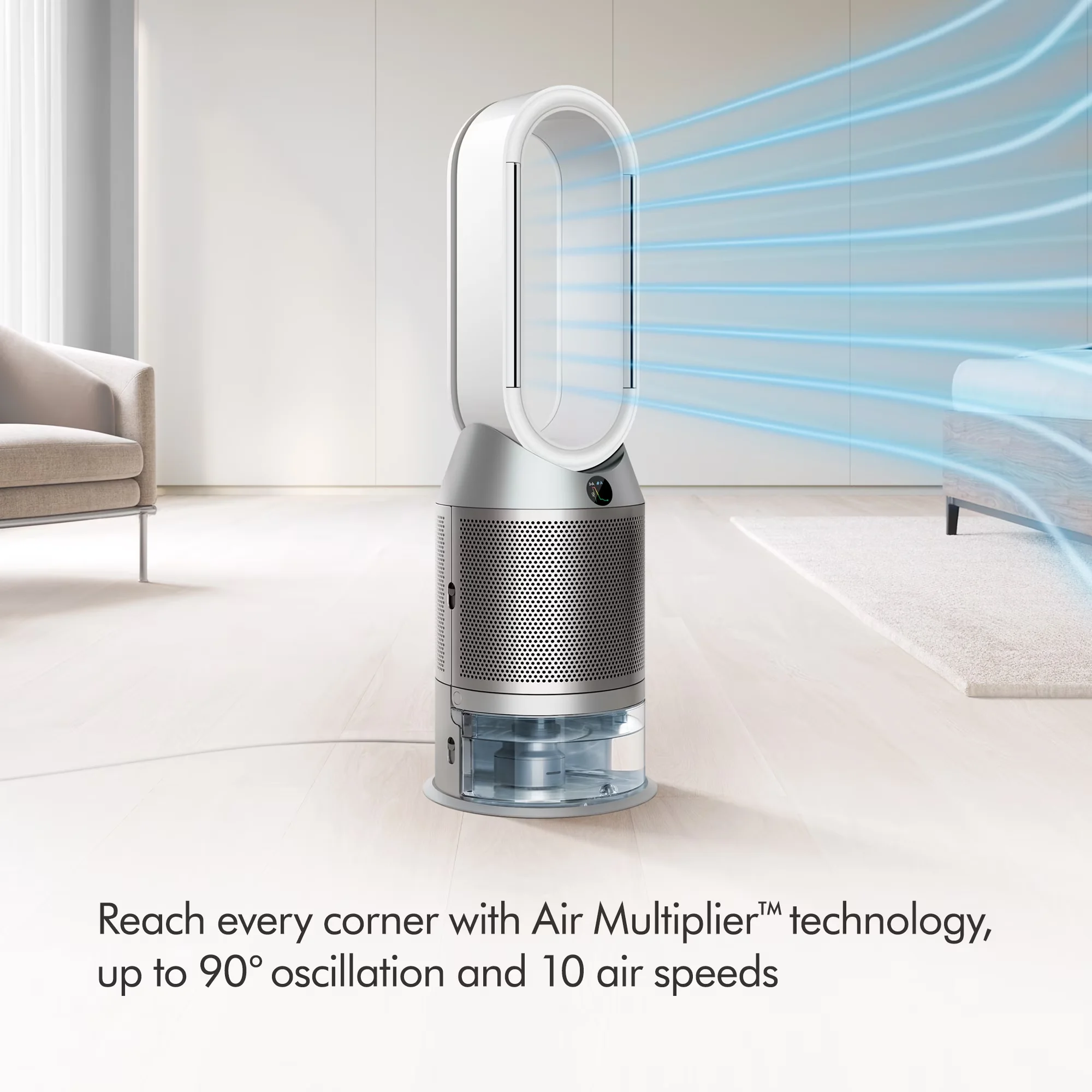 Stylish Humidifier with Filter Change Indicator, Automatic Shut-Off - Silver Model DC6078