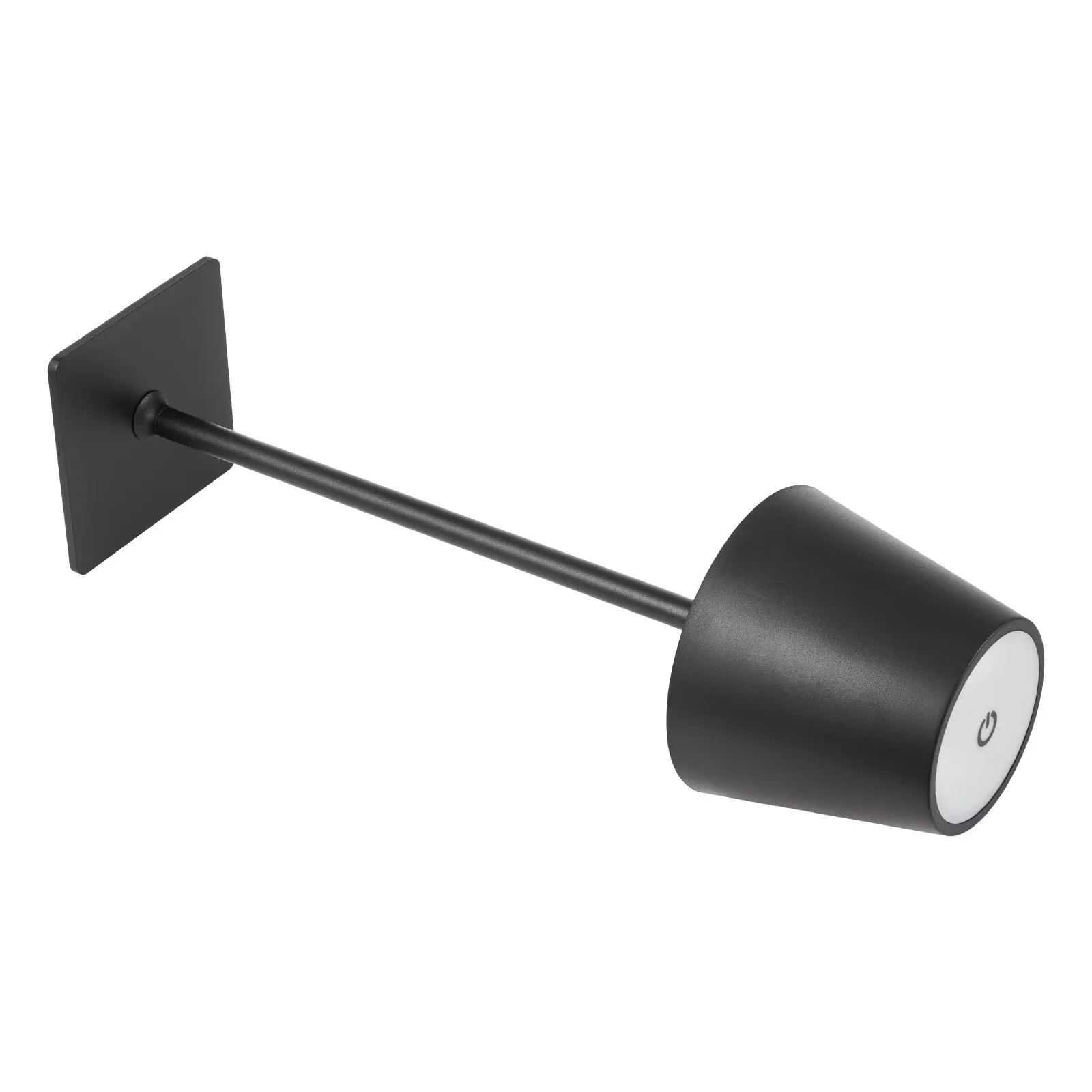 Reliable Desk Lamp with LED, Battery, Black Cordless Table 2-Pack - Black Metal Model 9158A8