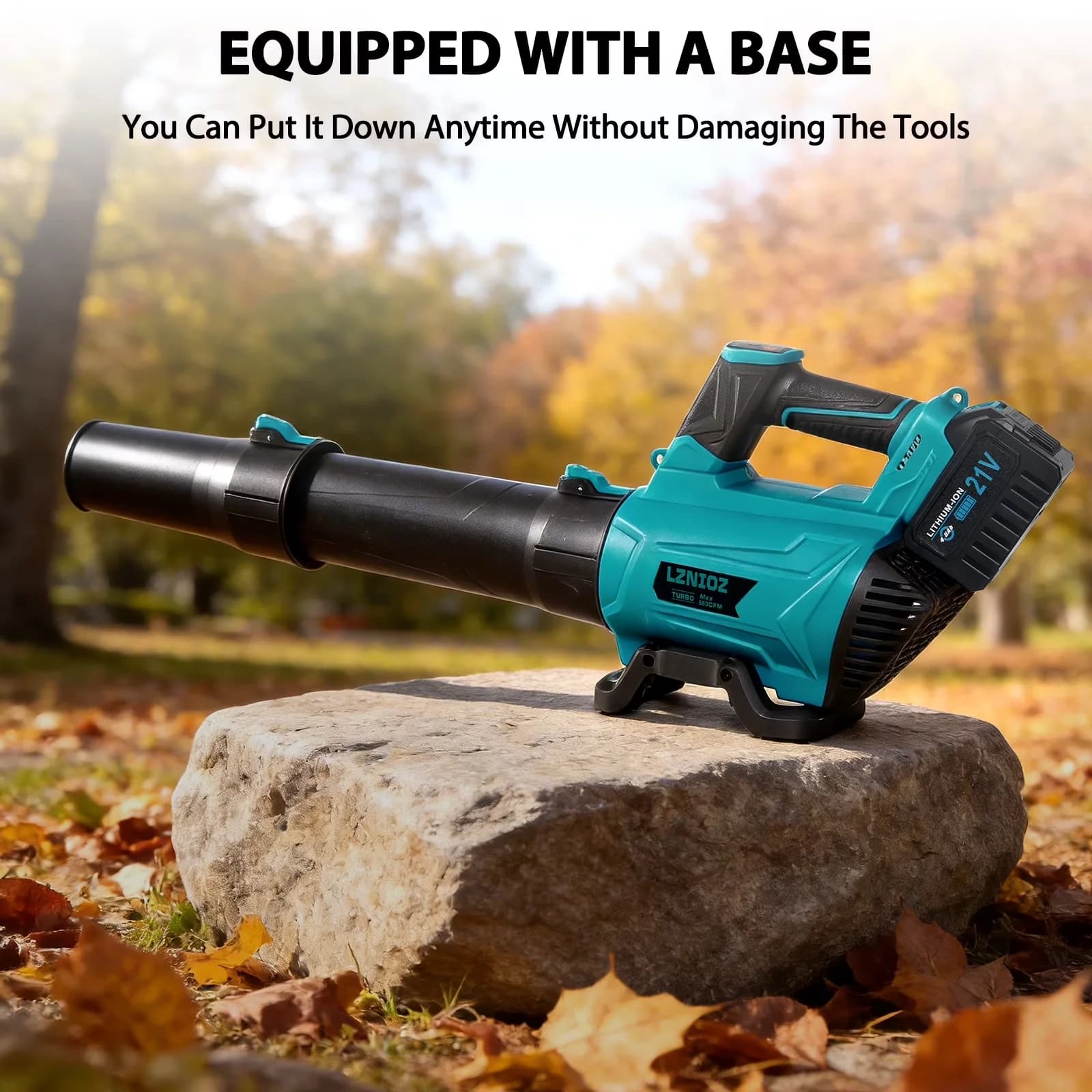 Modern Leaf Blower with Battery, 21V, 21V Cordless 580 CFM 200 mph - Sleek Profile Model D3611A
