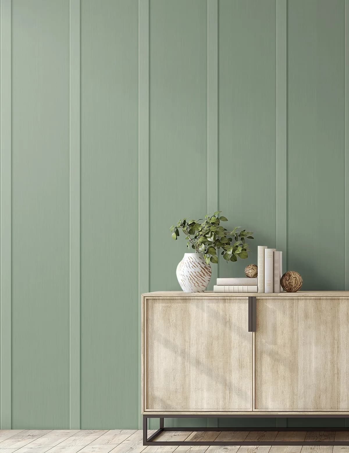 Innovative Wallpaper with Removable - Sage Green Self-Adhesive Vinyl - Easy to Use Model 4CEFBB
