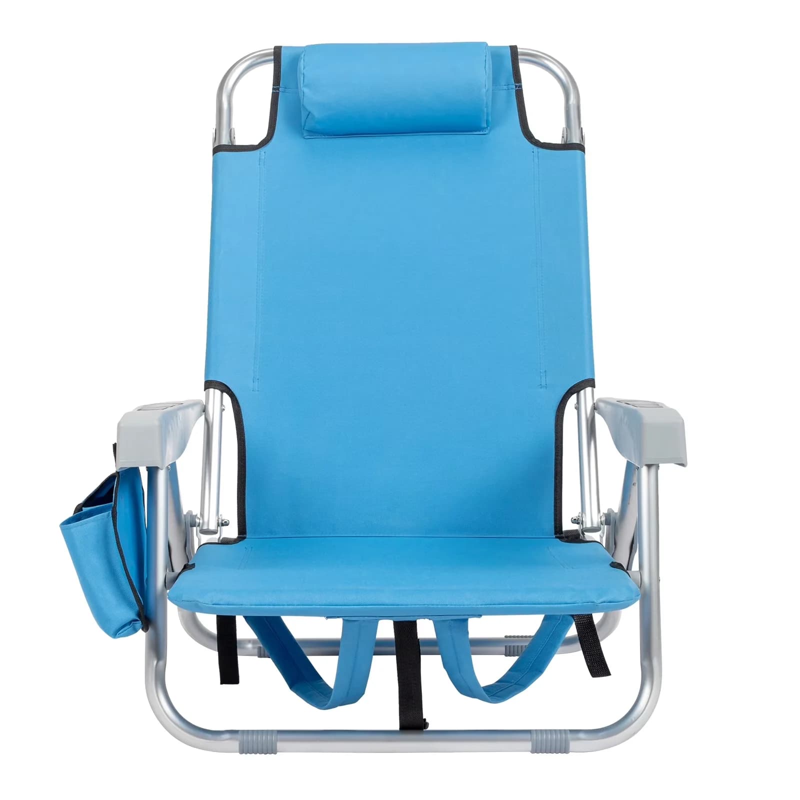 Beach Chair Sleek with Folding, It is very simple to open and fold away - Aluminum & 600D Polyester Fabric Blue Model B2EFB5
