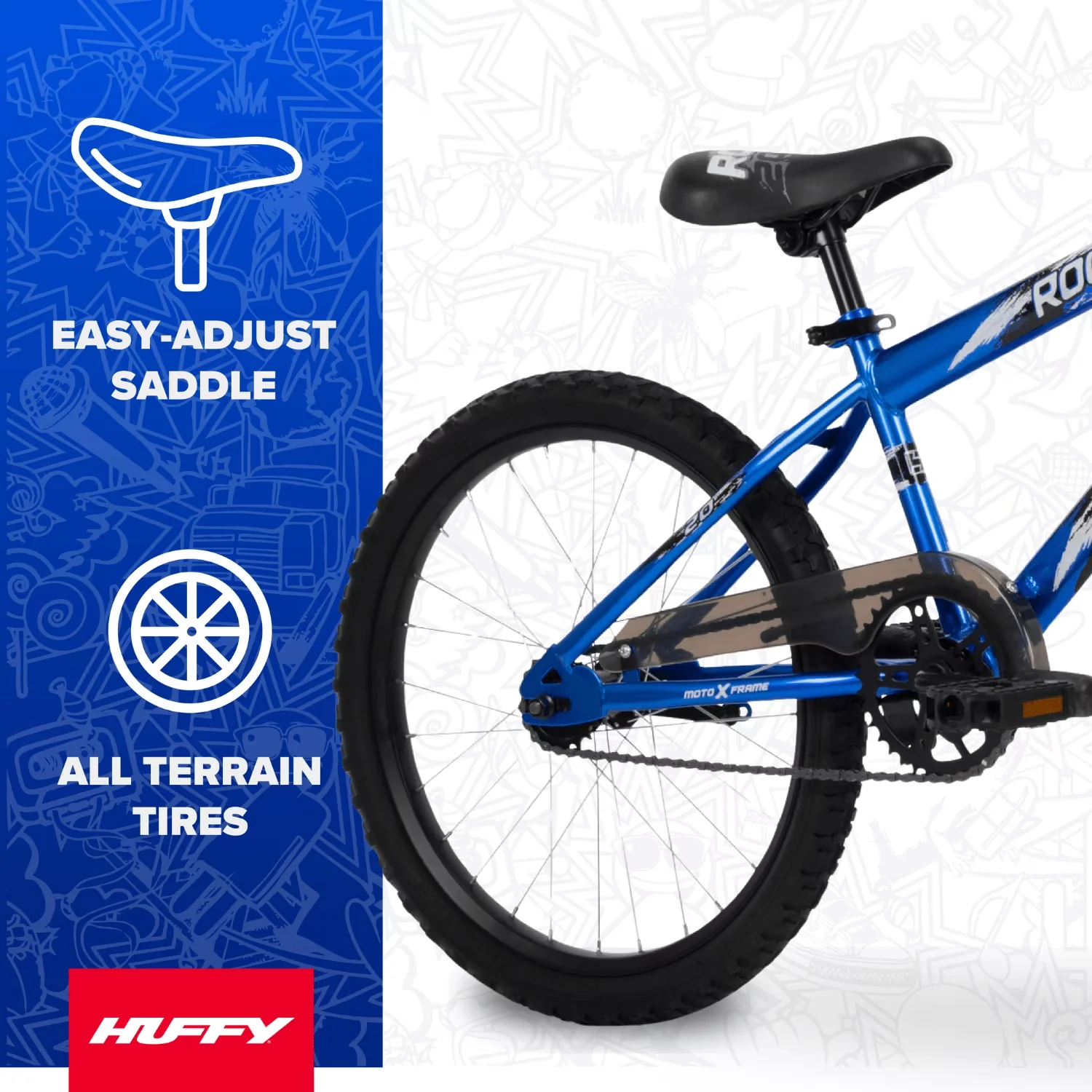 Quality Kids Bike with Adjustable Seat Height, Youth, 20" Rock It Kids' - Blue Model C99B70