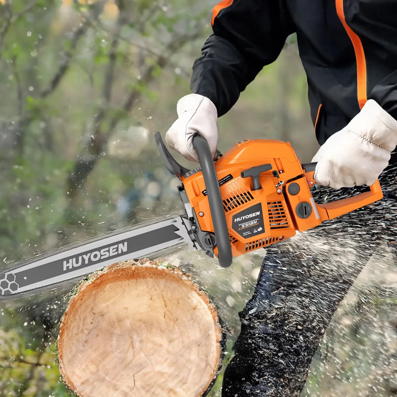 Reliable Chainsaw with Chain Brake, EPA Certificated - Yellow for Garden Model 059265