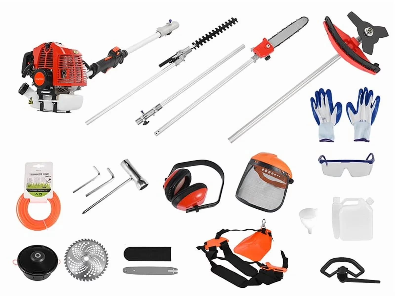 Modern String Trimmer with Extendable, Edger Conversion Capable, Gas Weed Wacker - Red Model 761469