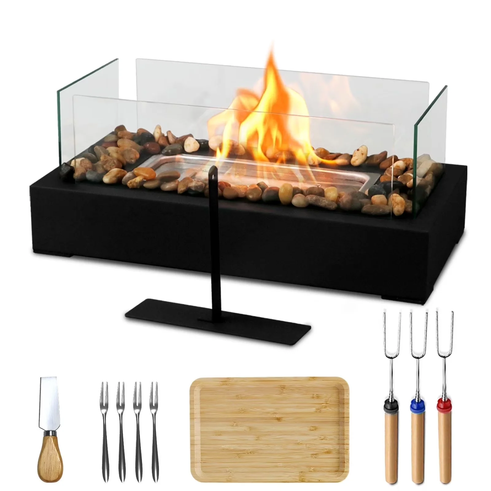 Outdoor Heating Stylish with Smores Maker Kit - Metal,Glass for Indoor, Outdoor Model 743973