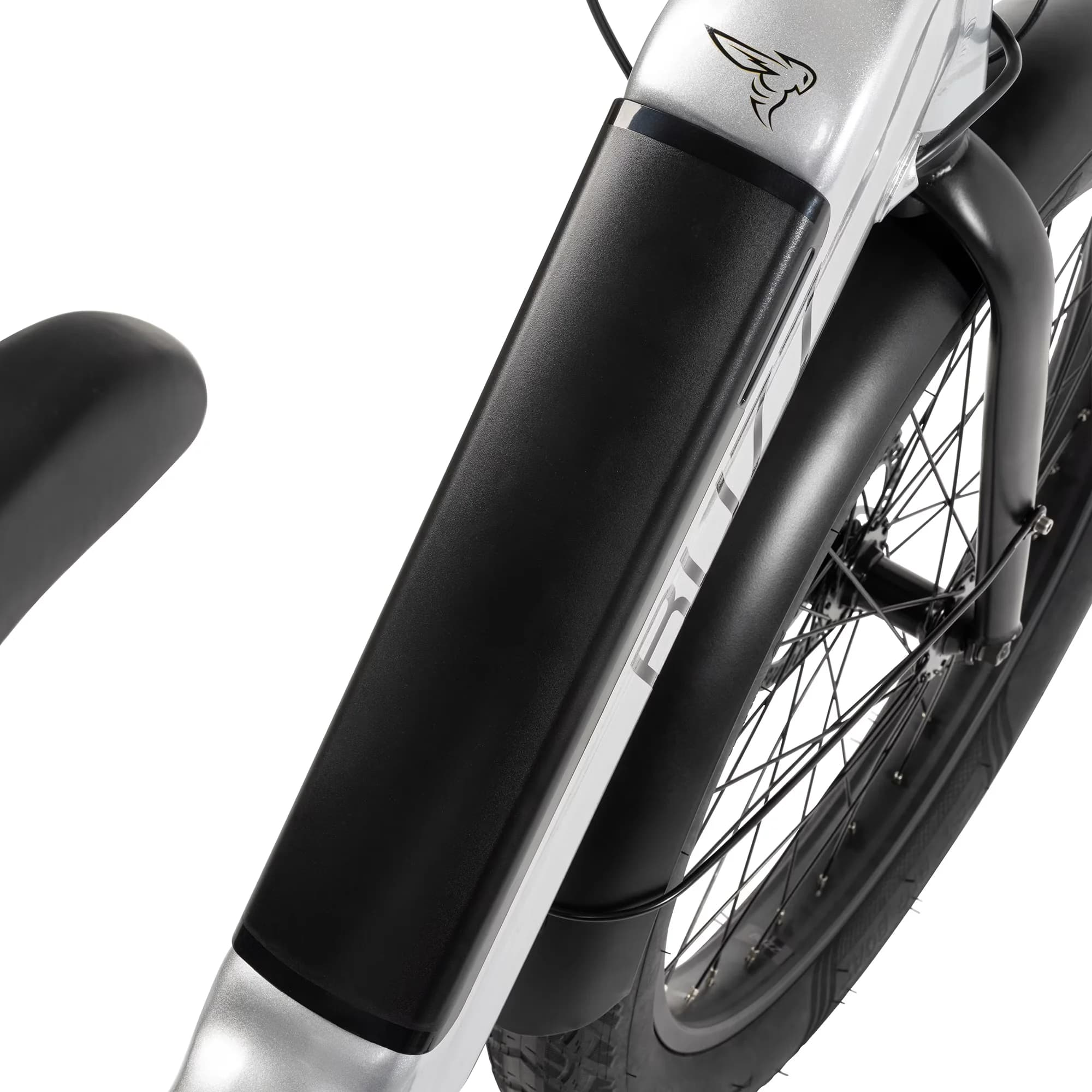 Modern Electric Bike with Battery, 48V, Multi-Speed - Silver - Sleek Profile Model 0101A2