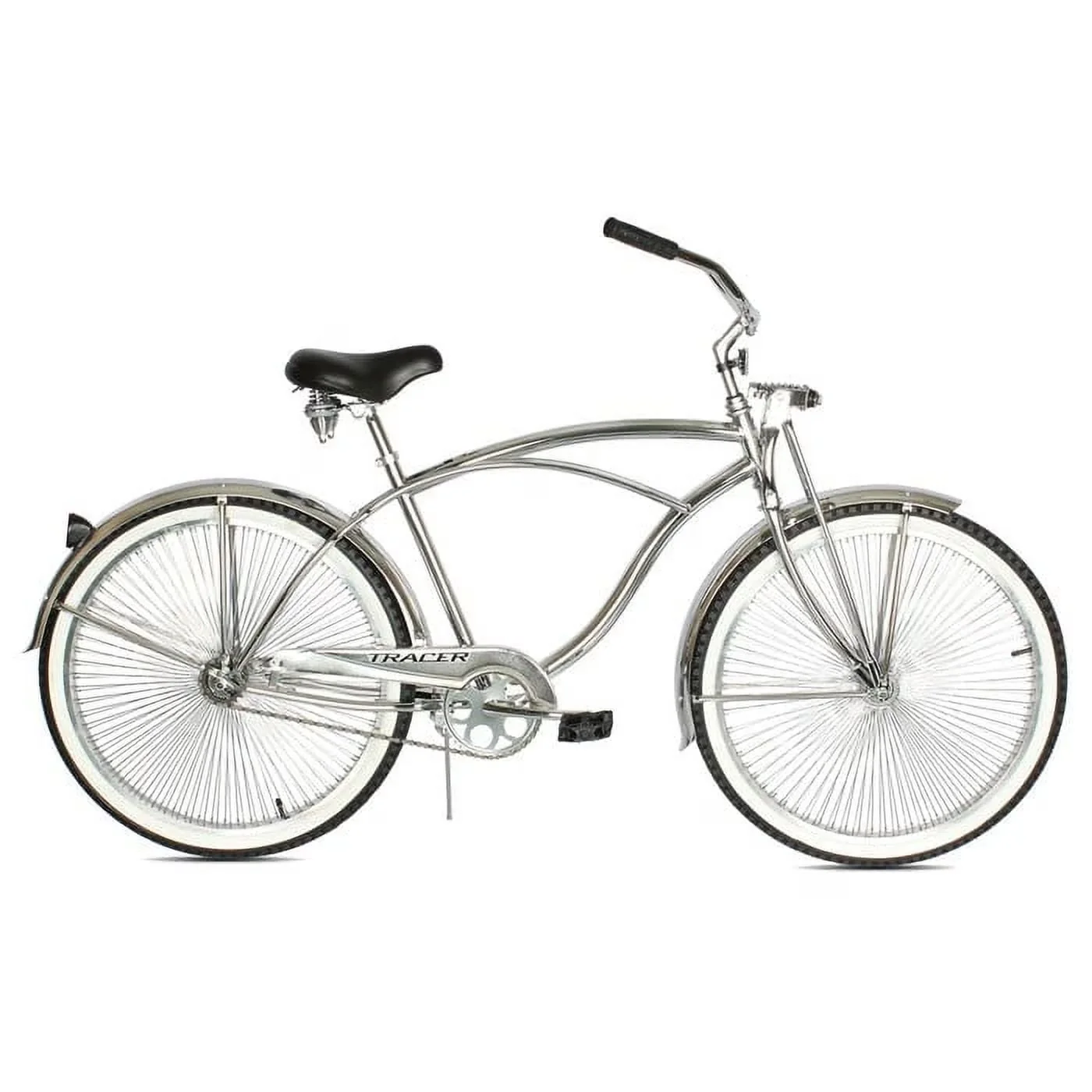 Cruiser Bike Essential with Adjustable Seat, Adjustable Seat Height, Adjustable Handlebar Height - Chrome Model EEF77C