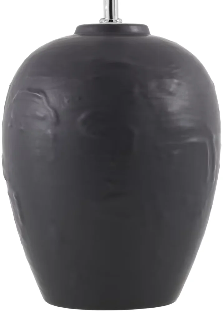 Lamp Set Reliable with Incandescent, Accent Lamps, Mako Traditional Accent Table - Black Ceramic Model E68088