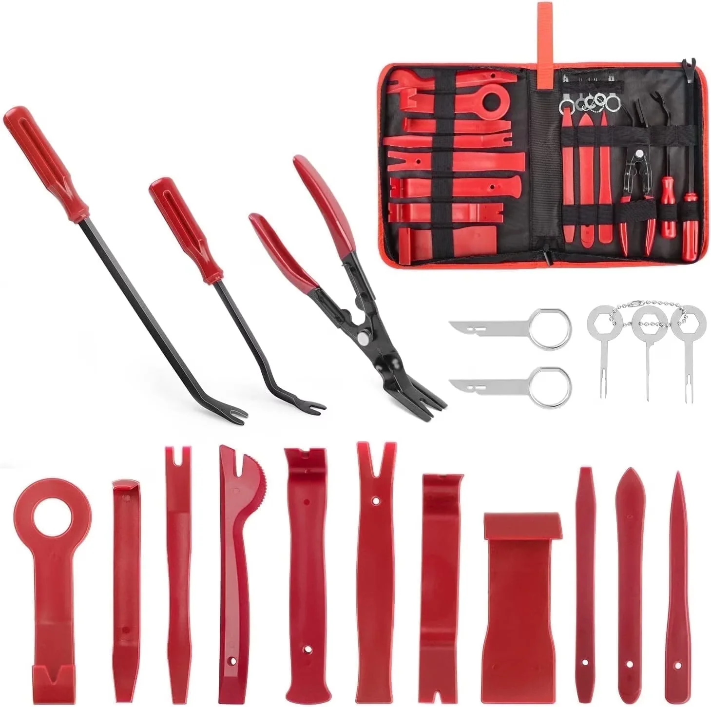Hand Tool Set Professional with Handheld, Universal, Water-Resistant - Red Model 362F10