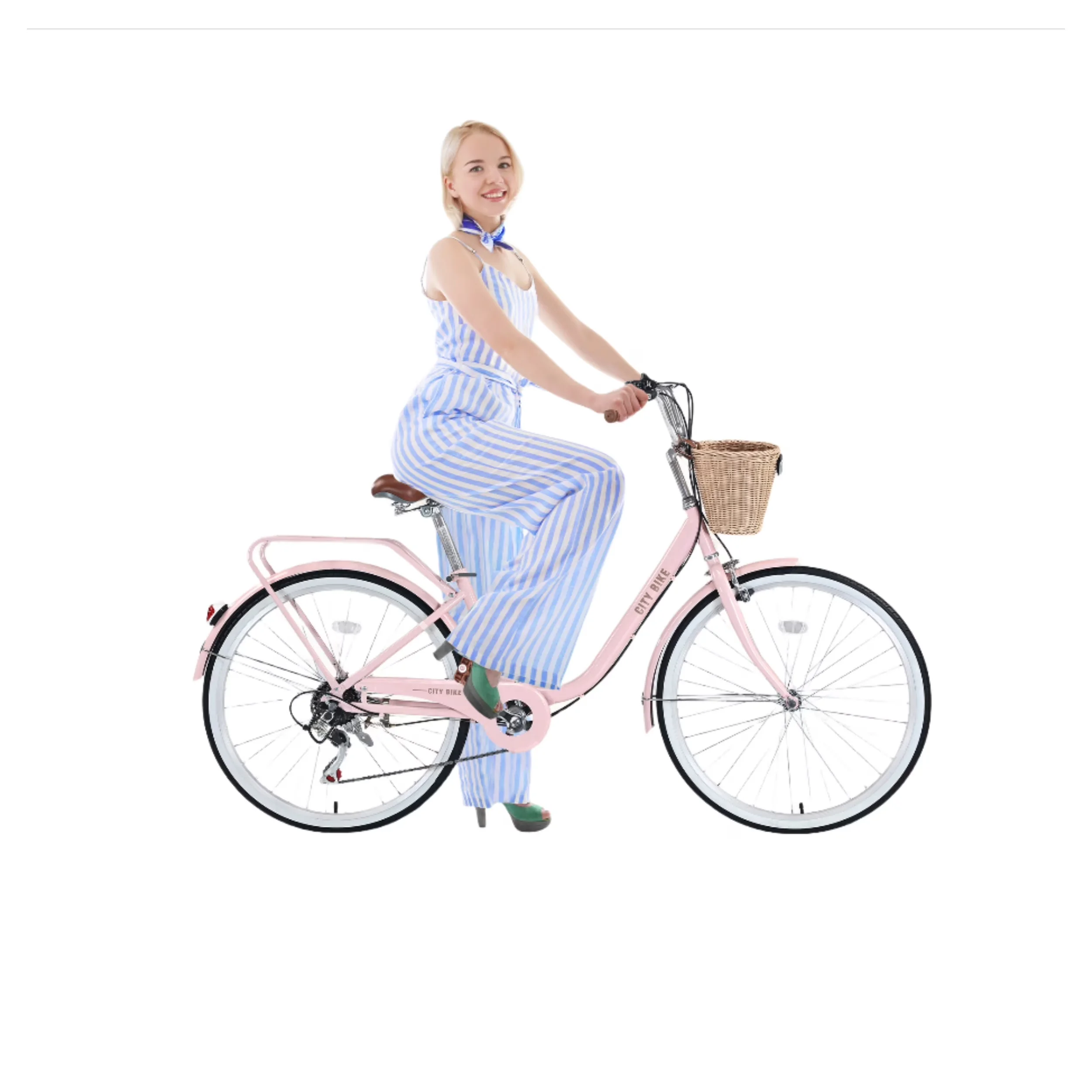 Cruiser Bike Compact with Lightweight, 26 Inch Beach - Pink - Compact and Portable Model 34101F