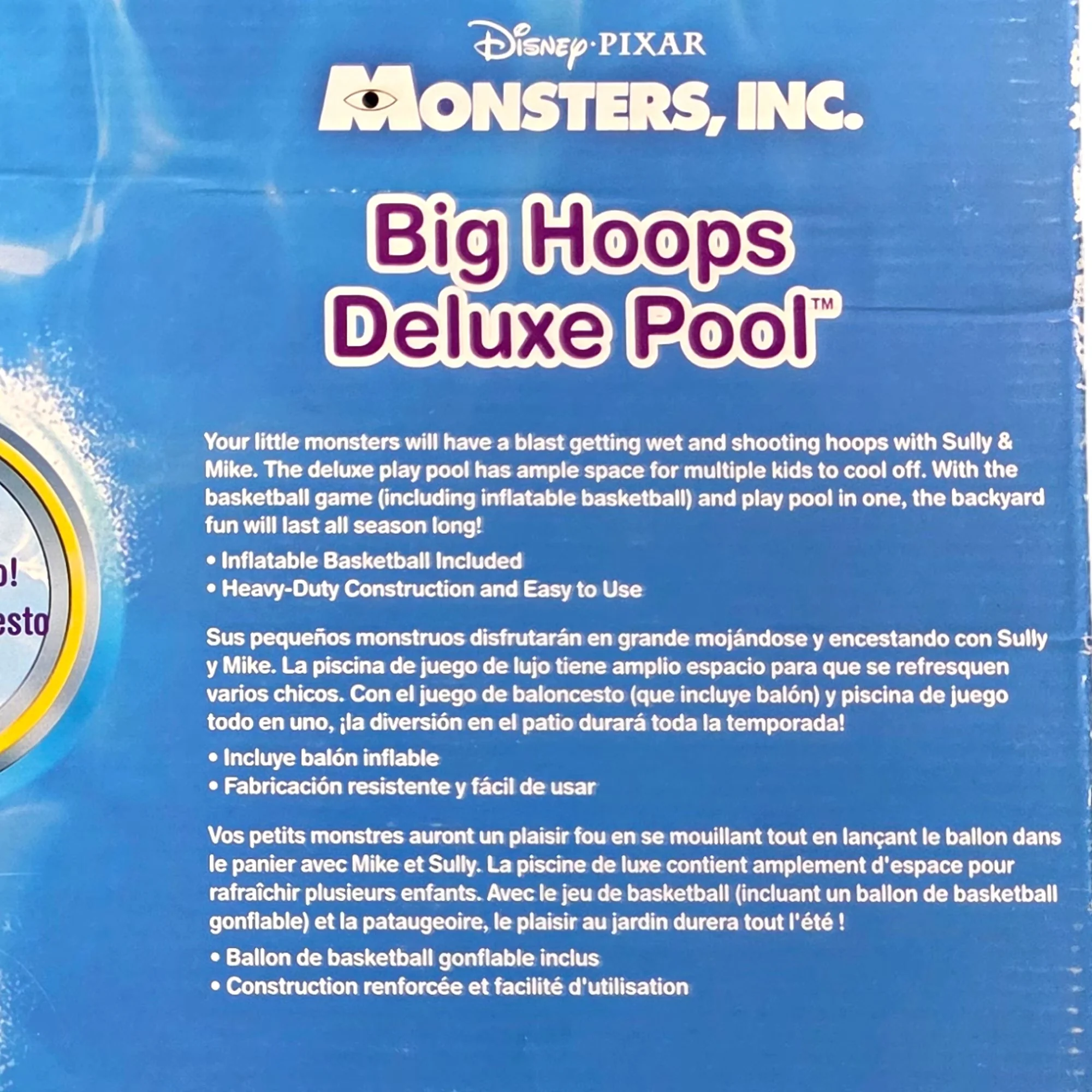Compact Inflatable Pool with 60 inch length pool, 42 inches width, Easy set up & storage - Multicolor Model 8552F0