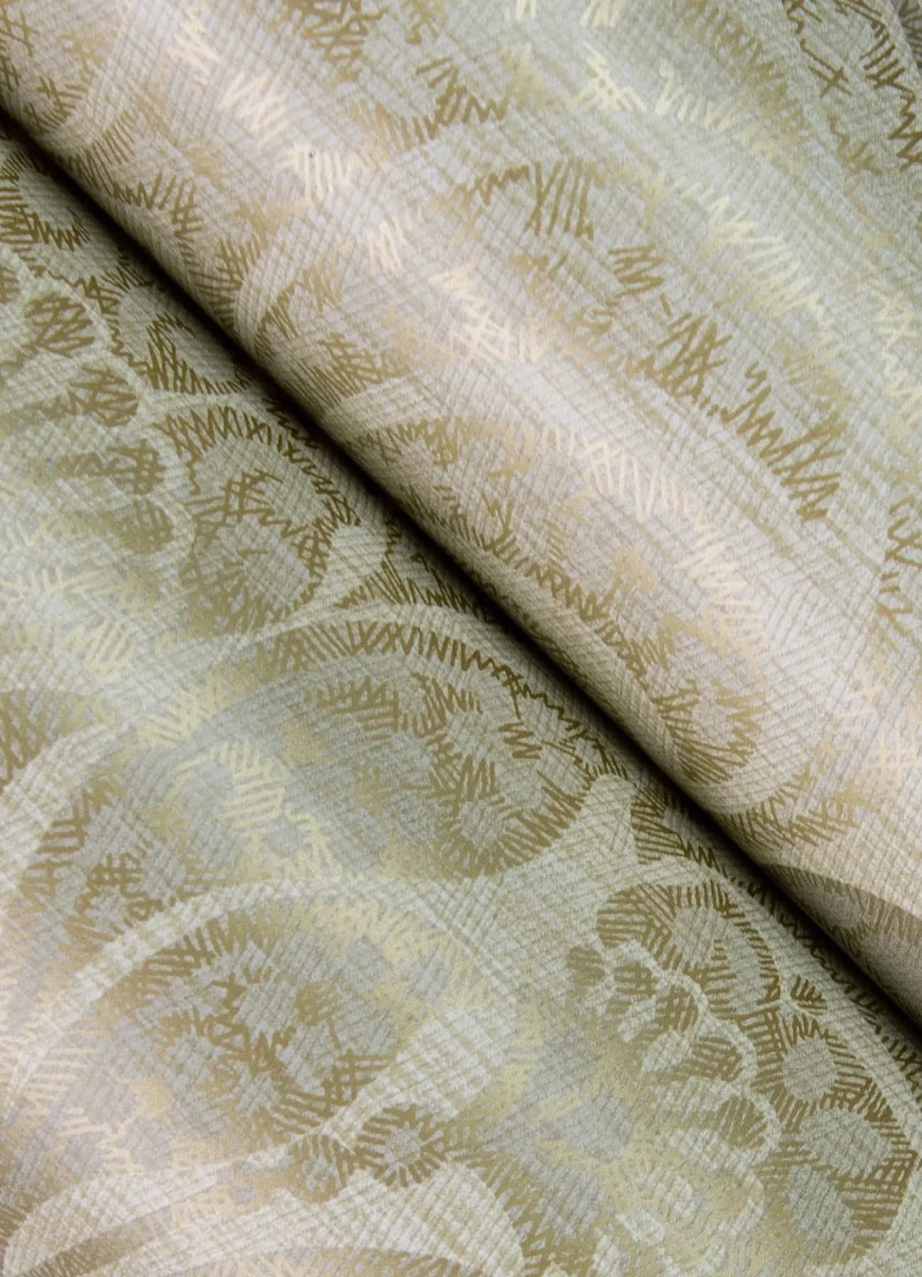 Wallpaper Professional with Removable, Ombre damask peel and stick wallpaper, Ideal for rental or home decorating - Gold, Gray Vinyl Model 789FA9