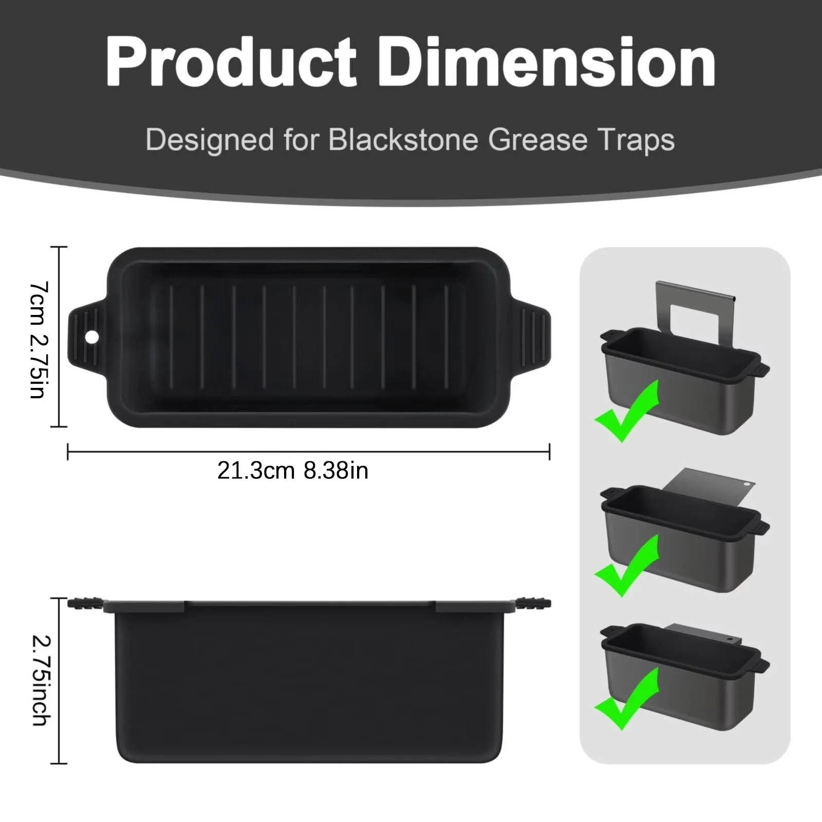 Sleek Flat Top Grill with Ergonomic & Easy-to-Use Design, High Quality - Silica Gel Black Model BF2434