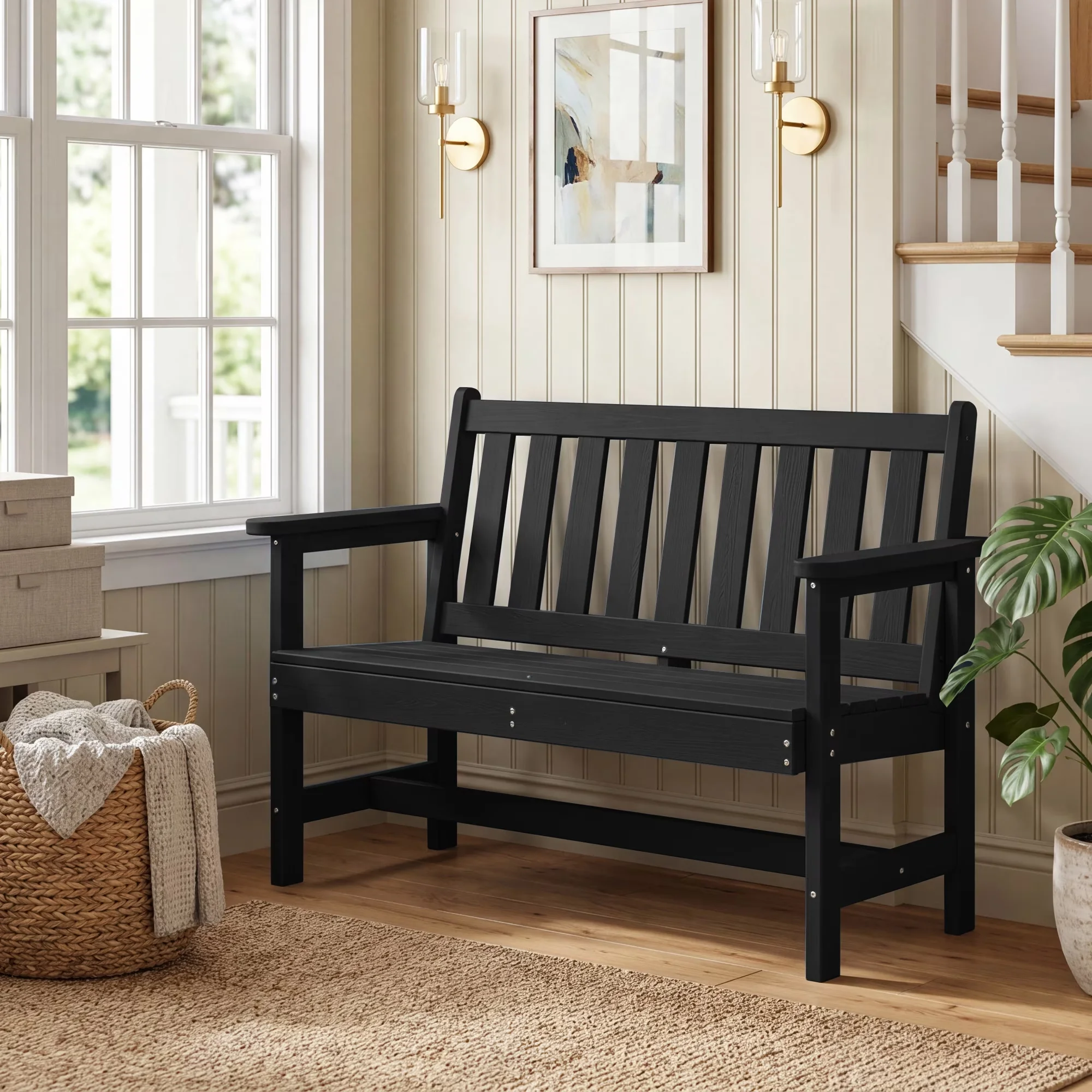 Essential Patio Chair with Waterproof, Rust Resistant, Weather-Resistant - Hdpe Black Model 765055