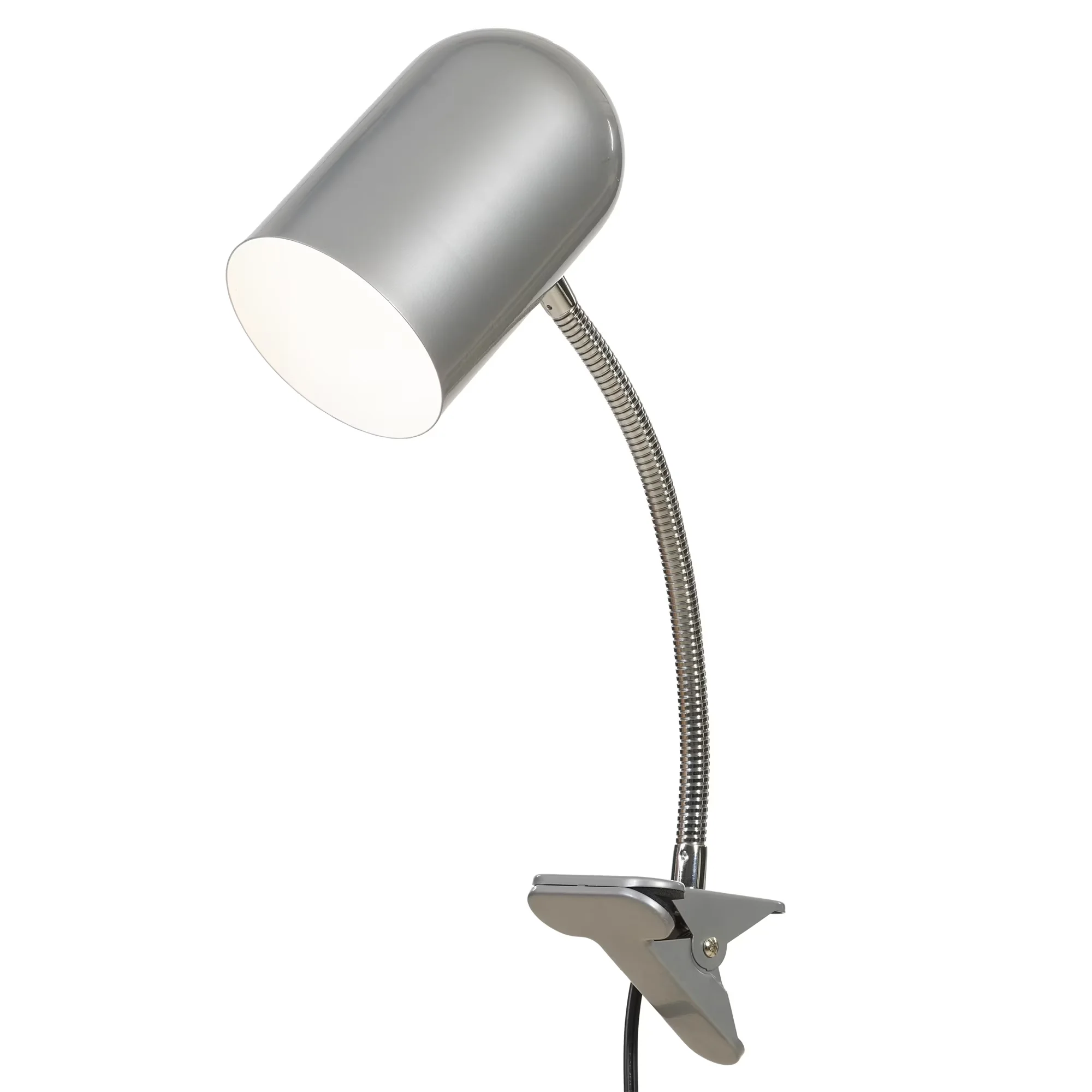 Desk Lamp Quality with Incandescent, Clip-On Lamps, 15" Metal Clip Task - Metal Gray Model 691B97