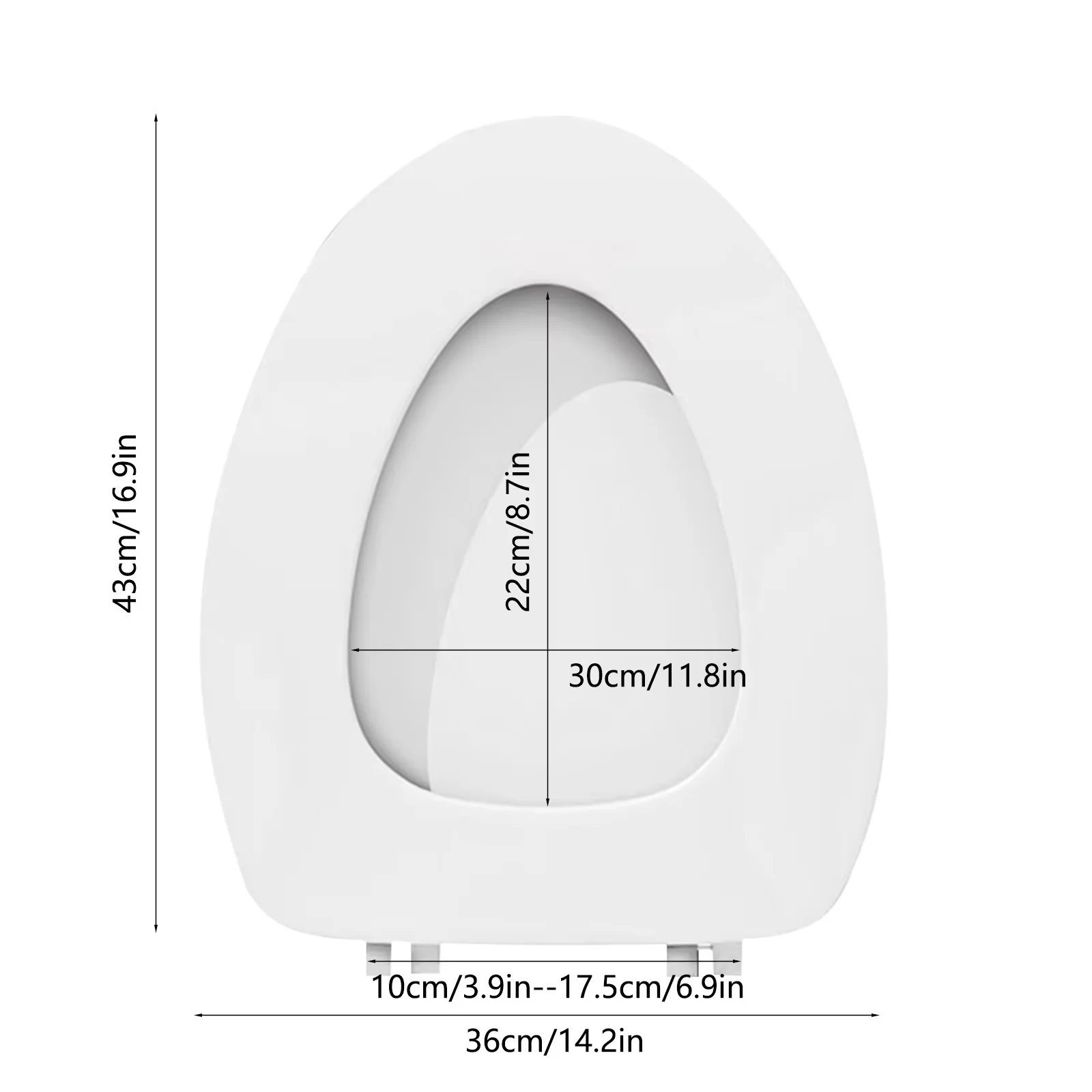Innovative Toilet Seats And Lid with Easy To Clean, Easy Release - White Plastic Model 018290