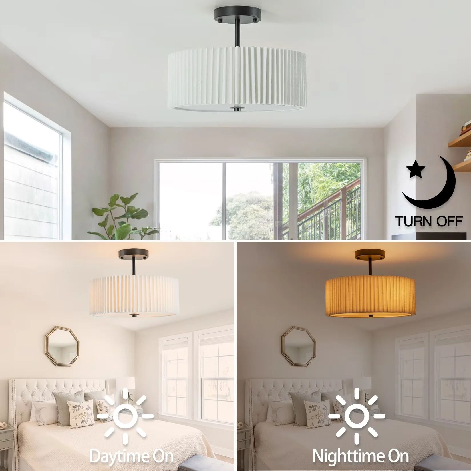 Versatile Ceiling Lights Fixture with Incandescent, Modern, Light Fixtures Mount - Black Metal Model 0CF1F2