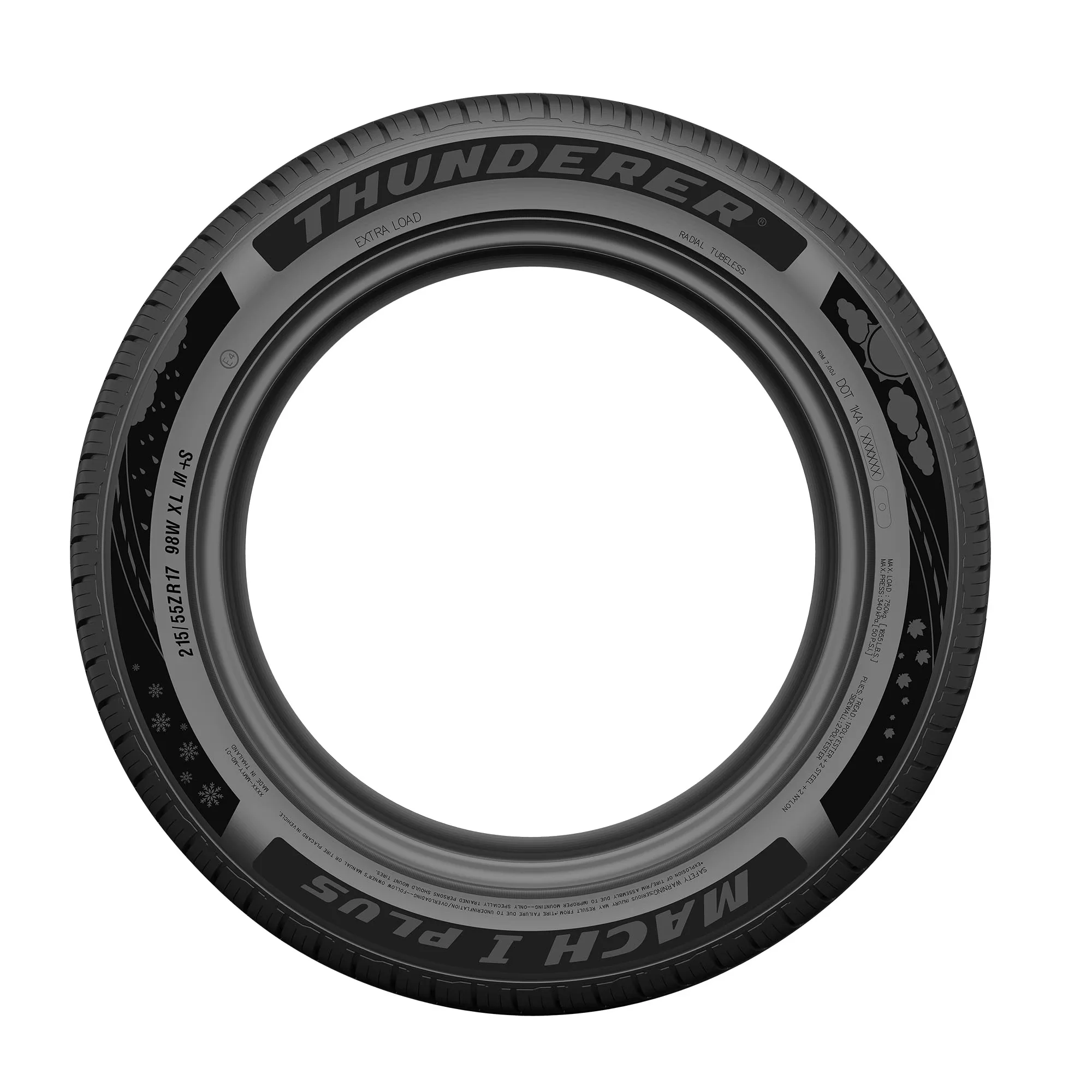 Premium Atv Tire with Size: 205/70R16 - Contemporary Style Model A61D9C