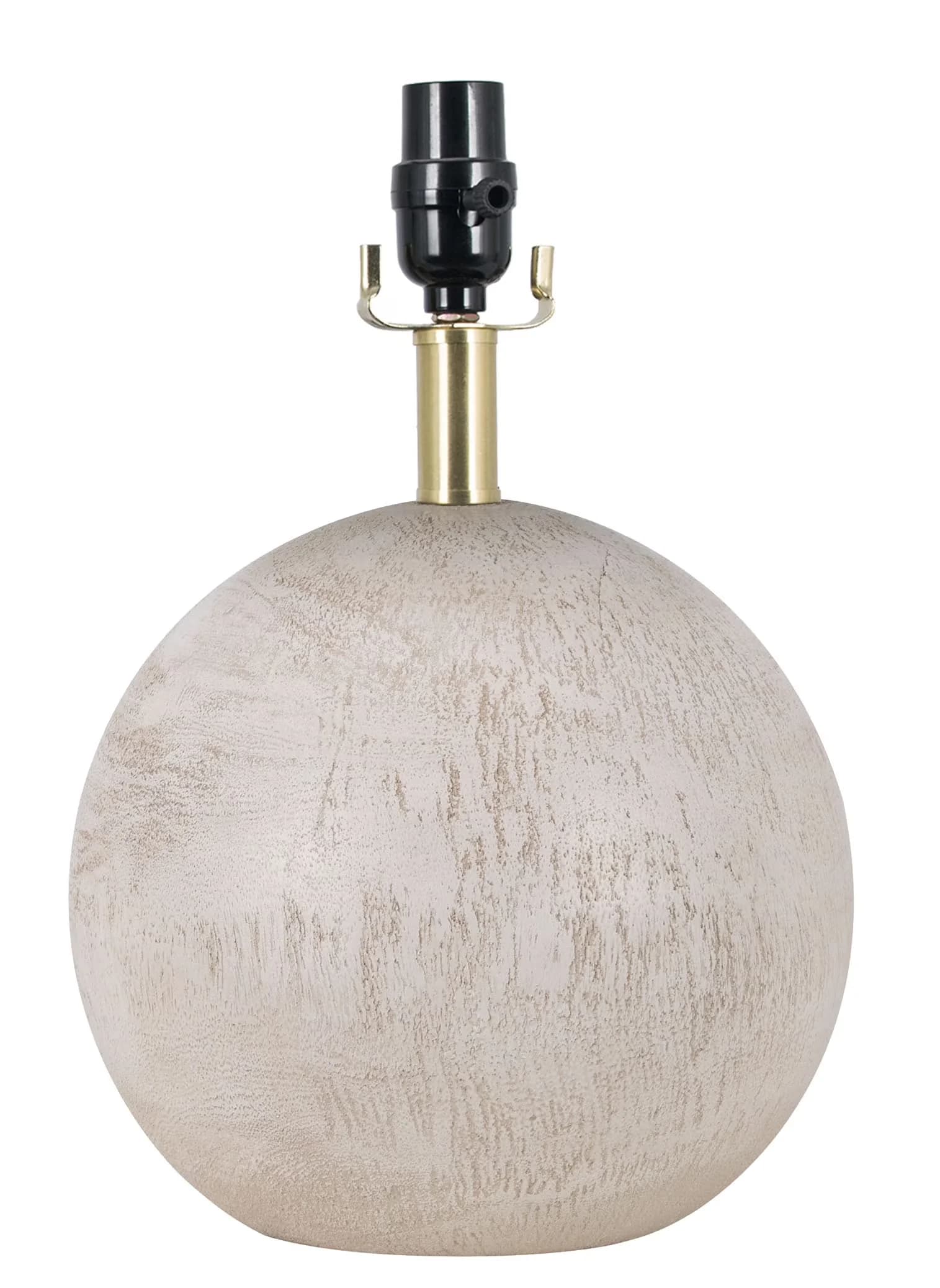 Premium Lamp with Transitional, Standard Lamps, 20” inch White Ball Table - Polyresin White Model DB5798