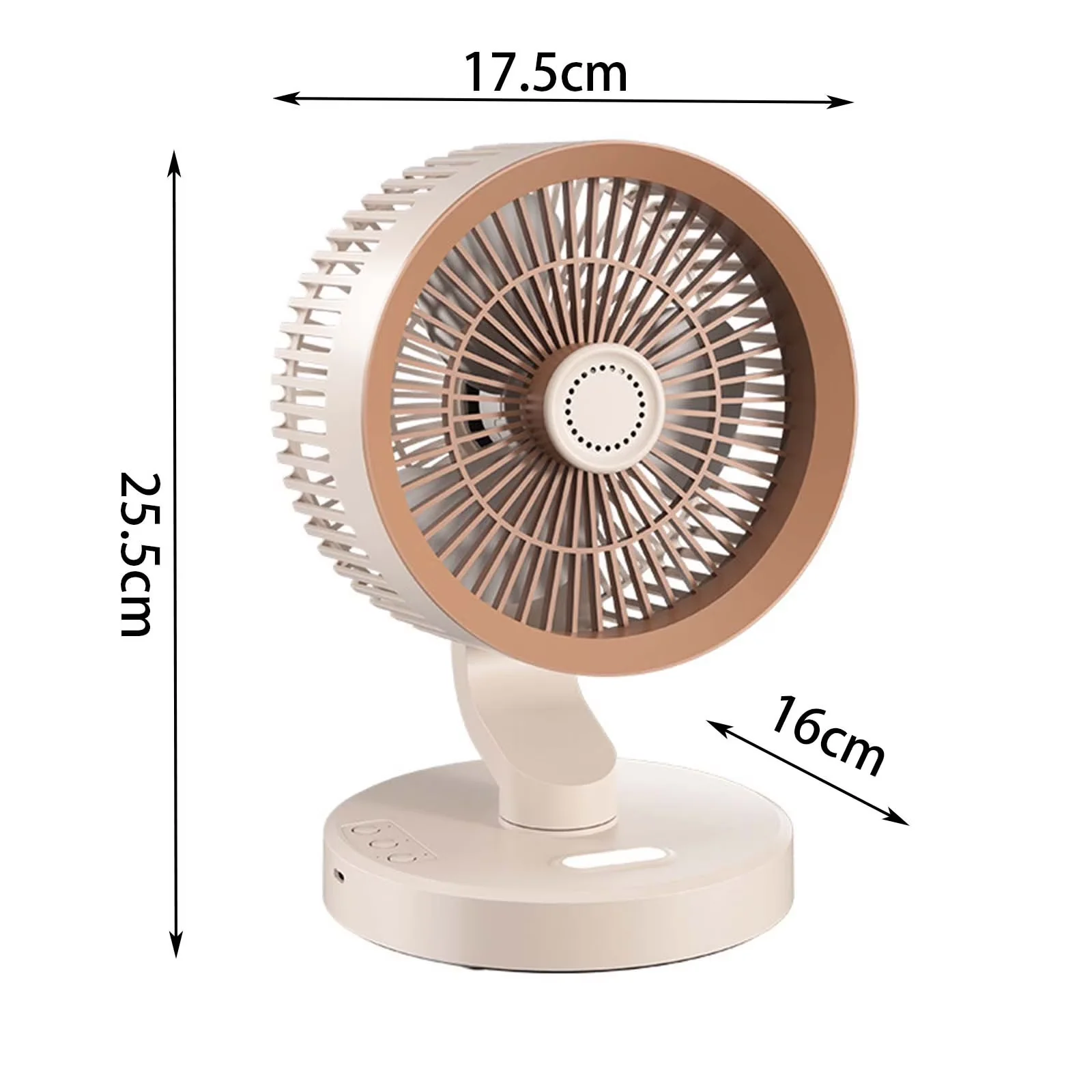 Modern Fans In Cooling with Quiet Brushless Motor, 1 Pcs Remote Control Desk Fan - Beige for Home Office, Bedroom Model 8C6DD0