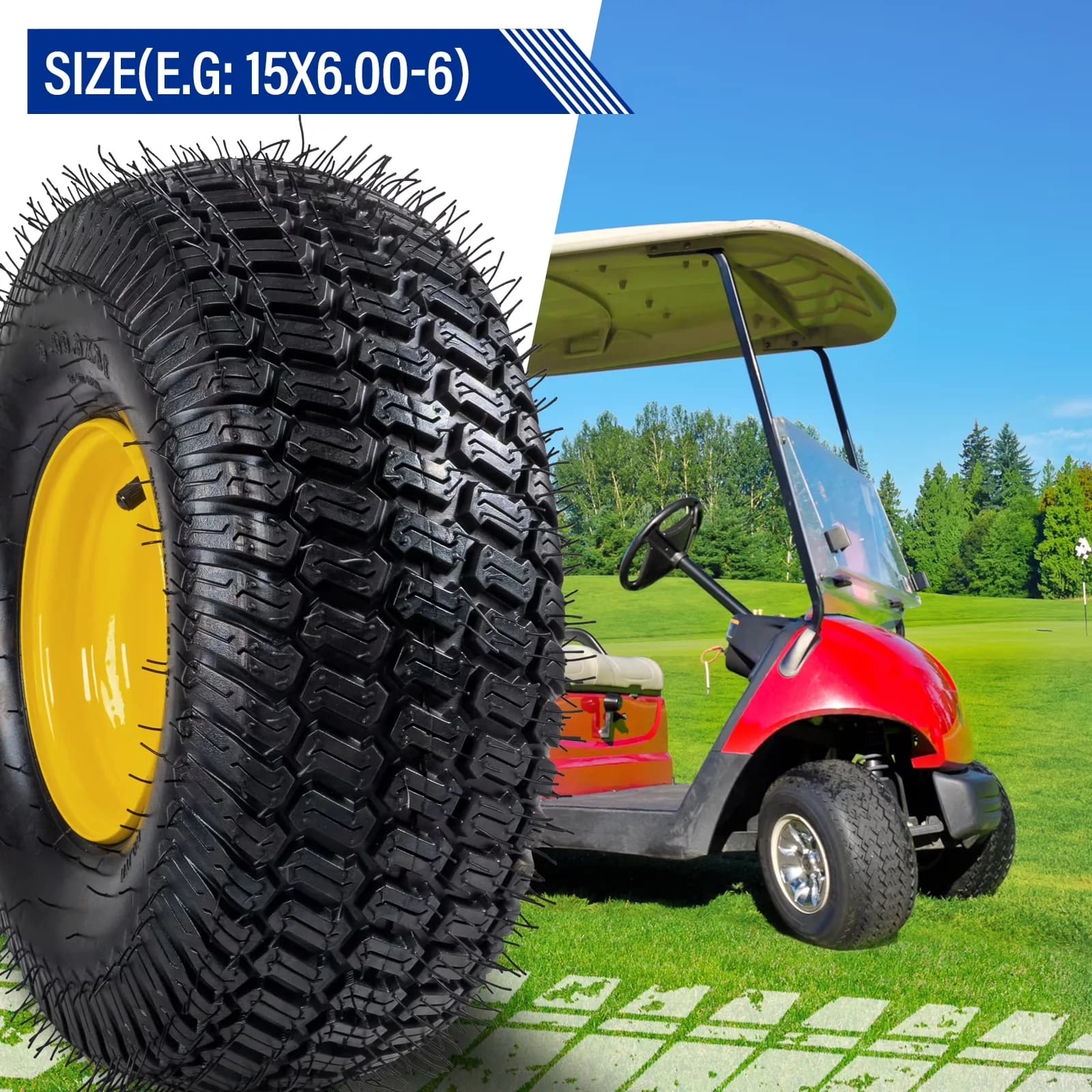 Compact Lawn Mower Tire with Easy to install and use, Brand new and high quality, Made with durable and practical material - Model C25C0C